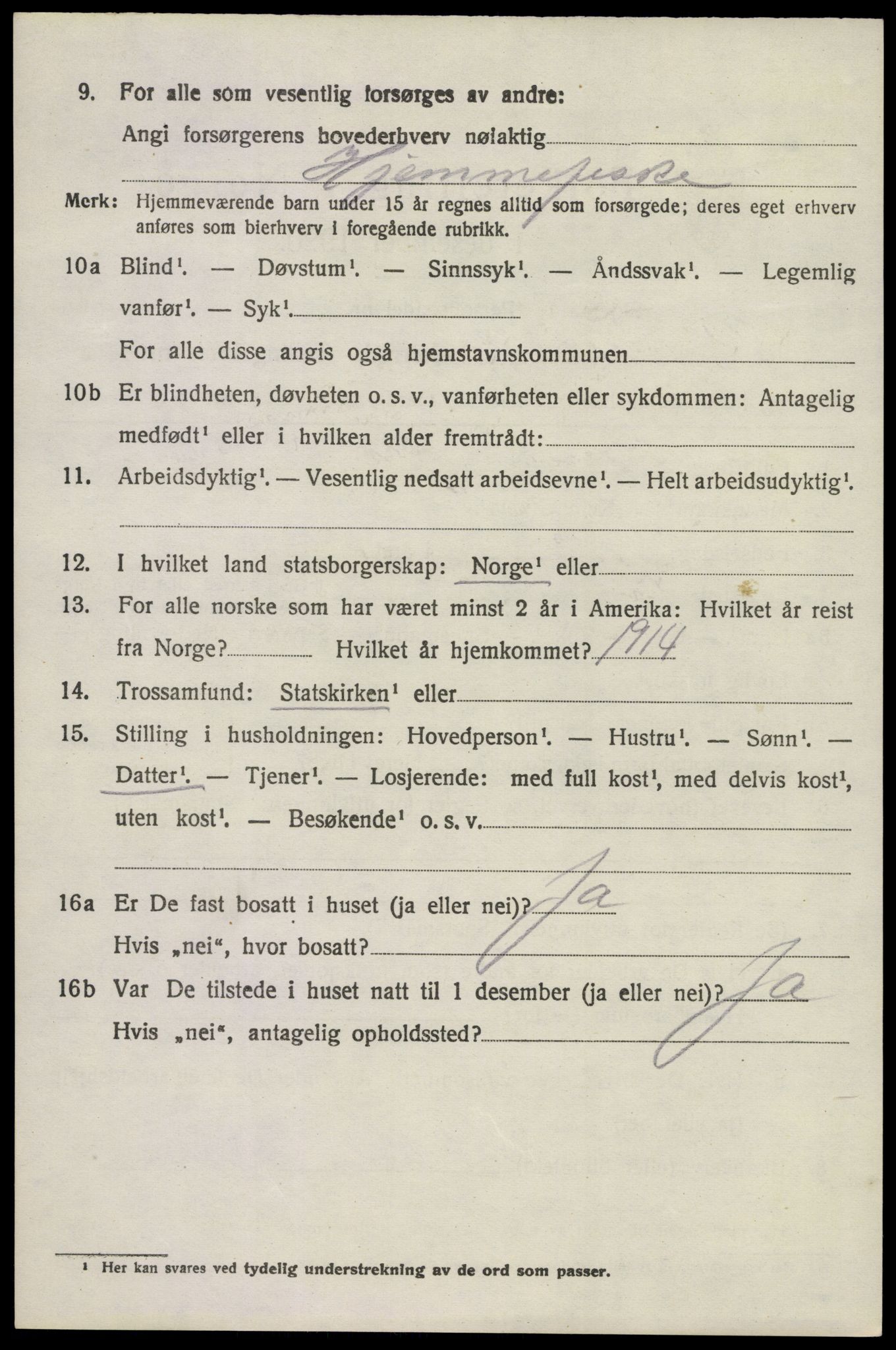 SAKO, 1920 census for Brunlanes, 1920, p. 9714