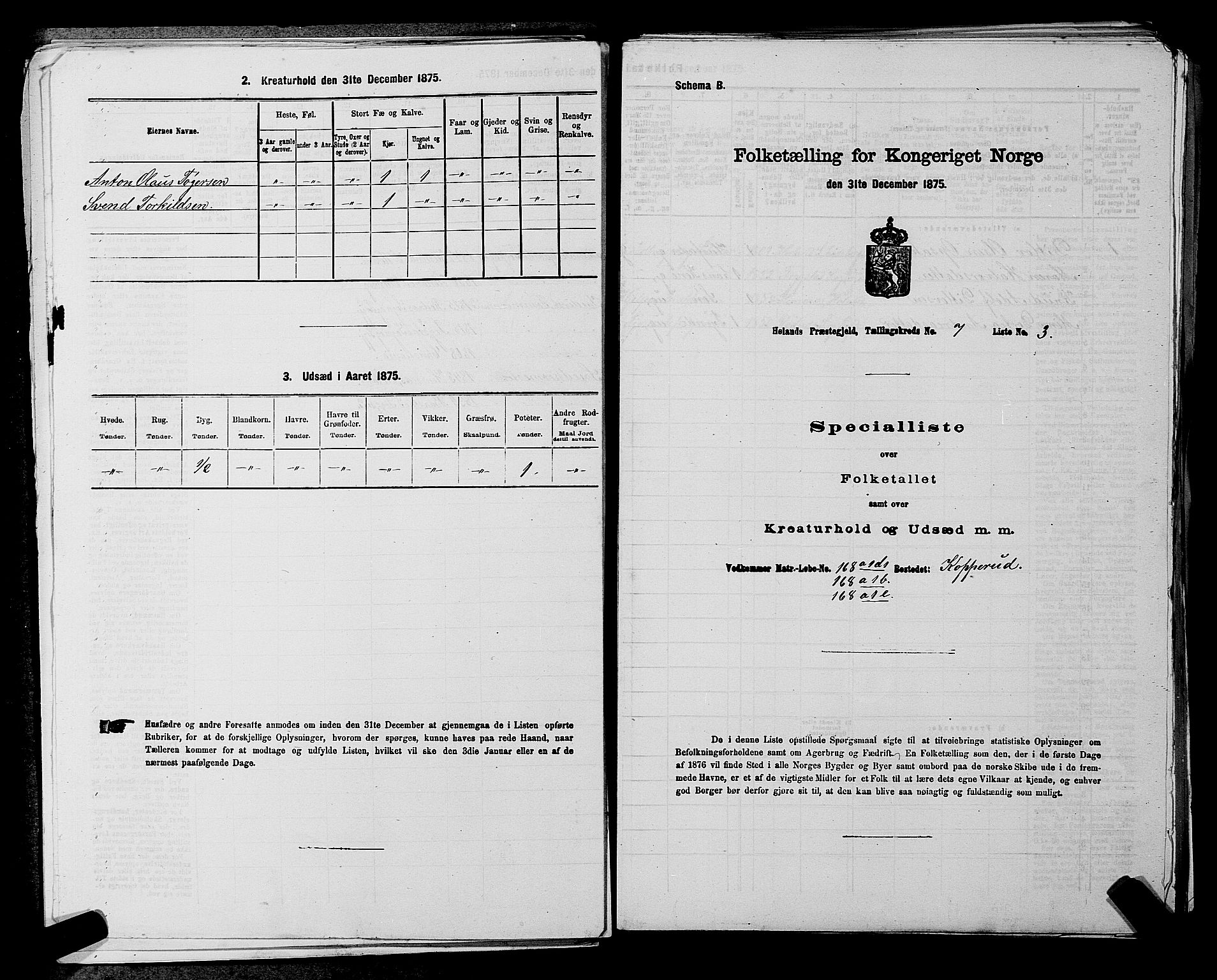 RA, 1875 census for 0221P Høland, 1875, p. 1241