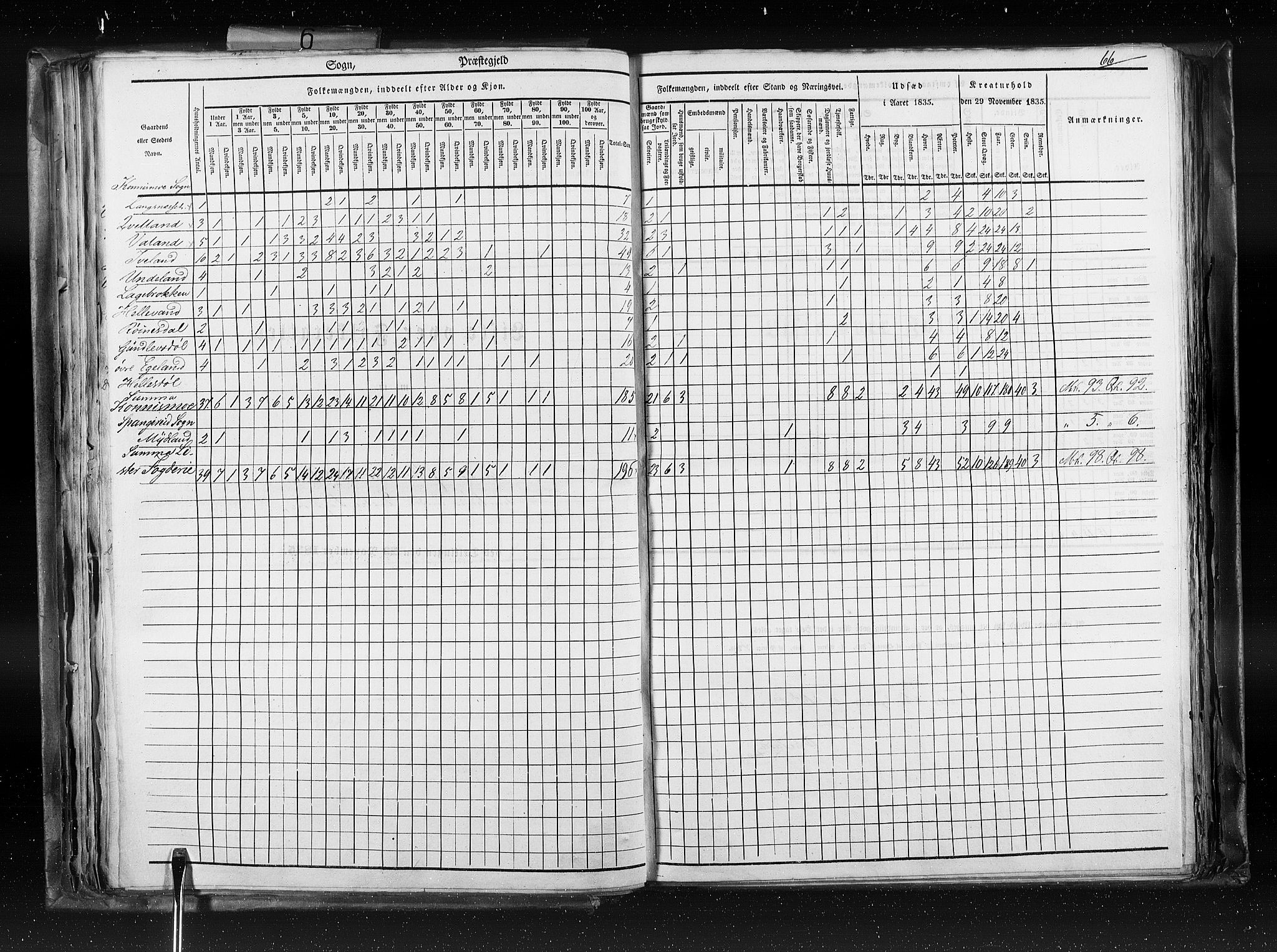 RA, Census 1835, vol. 6: Lister og Mandal amt og Stavanger amt, 1835, p. 66