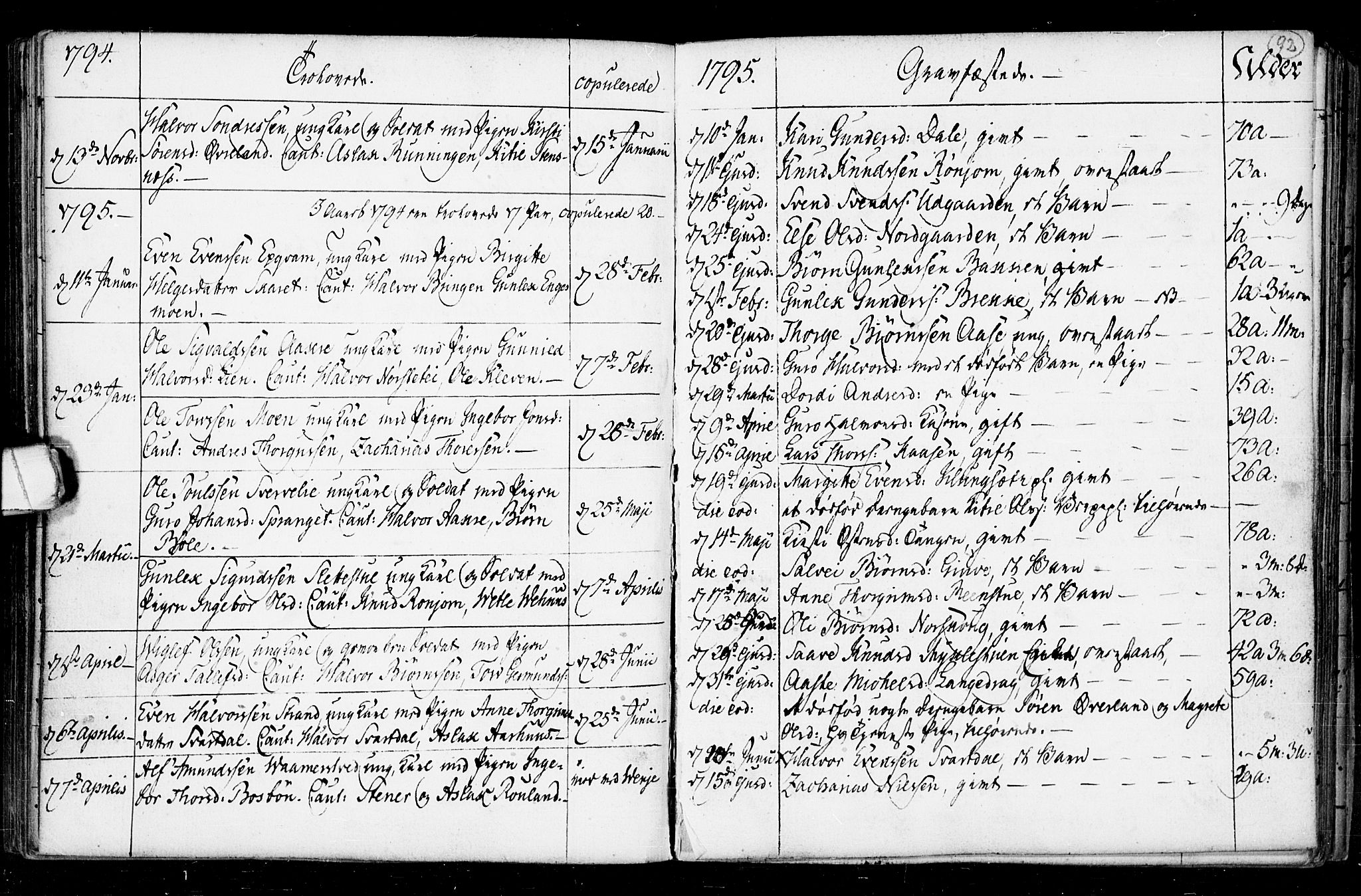 Seljord kirkebøker, SAKO/A-20/F/Fa/L0008: Parish register (official) no. I 8, 1755-1814, p. 92