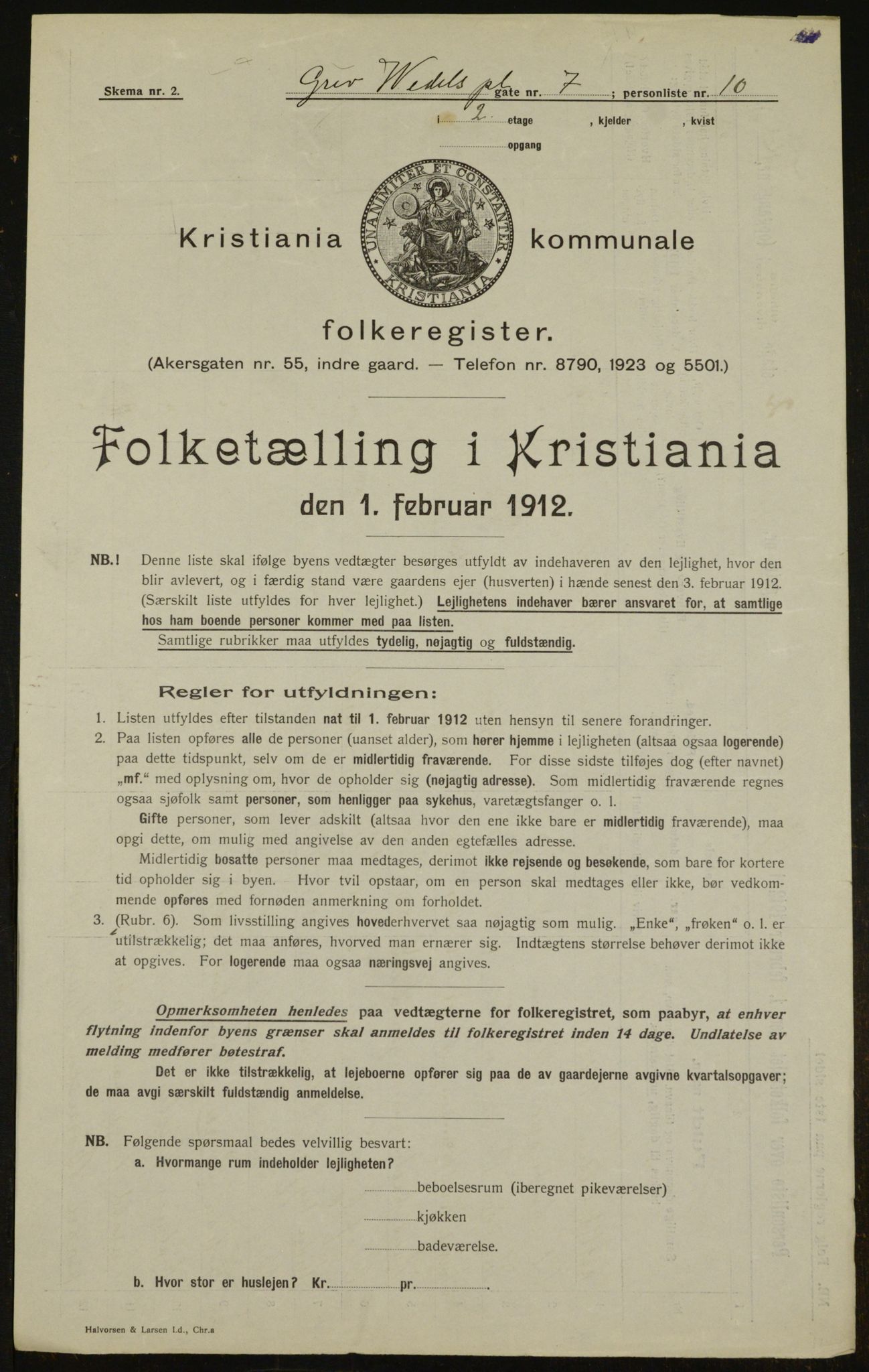 OBA, Municipal Census 1912 for Kristiania, 1912, p. 29769