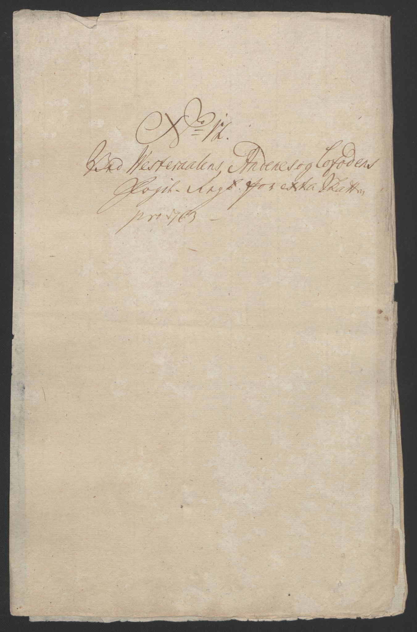 Rentekammeret inntil 1814, Reviderte regnskaper, Fogderegnskap, RA/EA-4092/R67/L4747: Ekstraskatten Vesterålen, Andenes og Lofoten, 1762-1766, p. 167