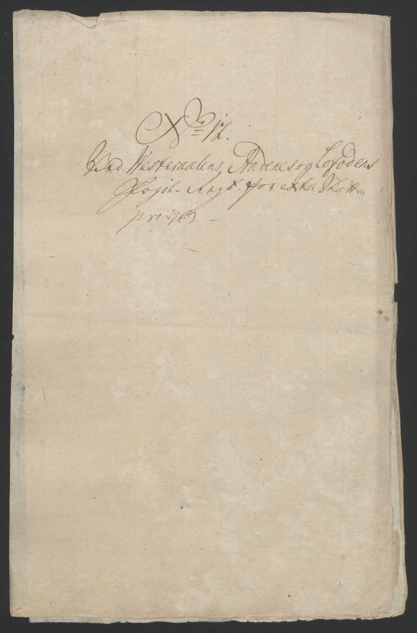 Rentekammeret inntil 1814, Reviderte regnskaper, Fogderegnskap, AV/RA-EA-4092/R67/L4747: Ekstraskatten Vesterålen, Andenes og Lofoten, 1762-1766, p. 167