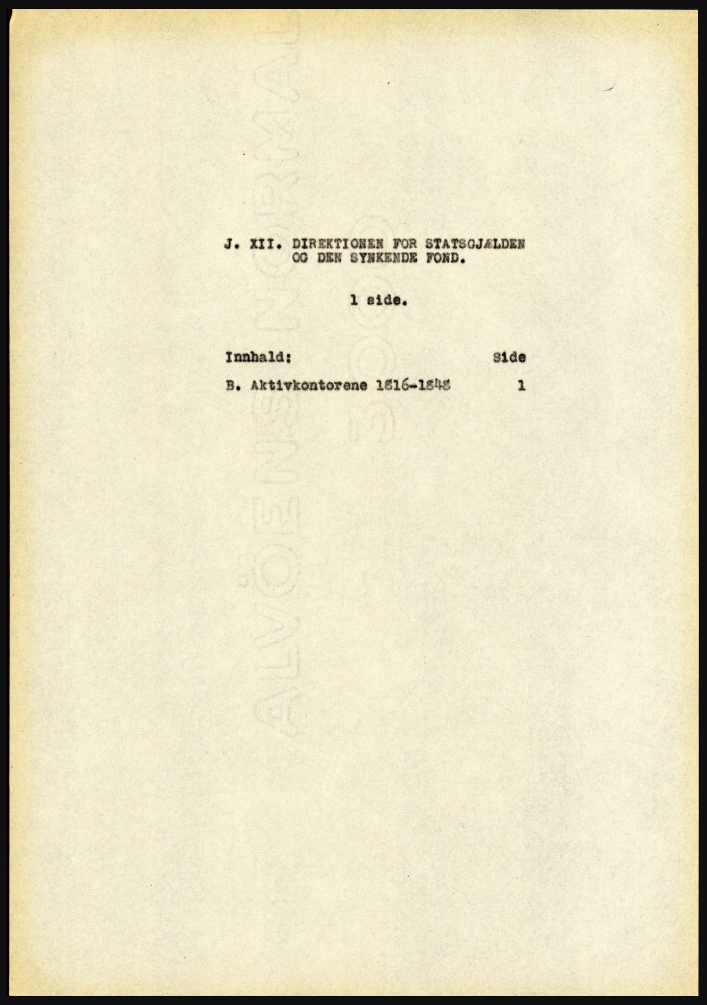 Riksarkivet, Seksjon for eldre arkiv og spesialsamlinger, AV/RA-EA-6797/H/Ha, 1953