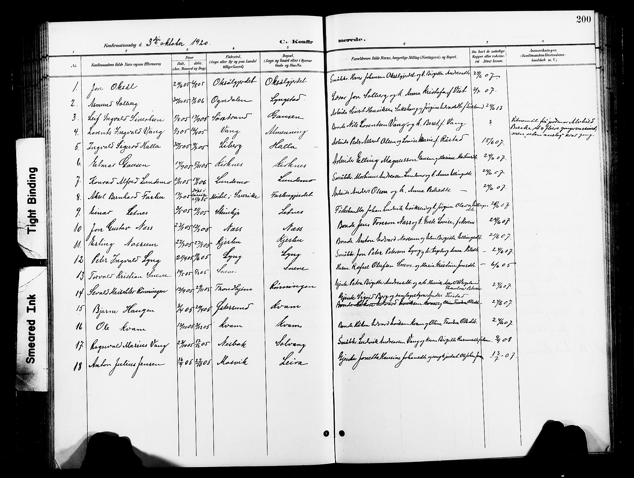 Ministerialprotokoller, klokkerbøker og fødselsregistre - Nord-Trøndelag, SAT/A-1458/730/L0302: Parish register (copy) no. 730C05, 1898-1924, p. 200