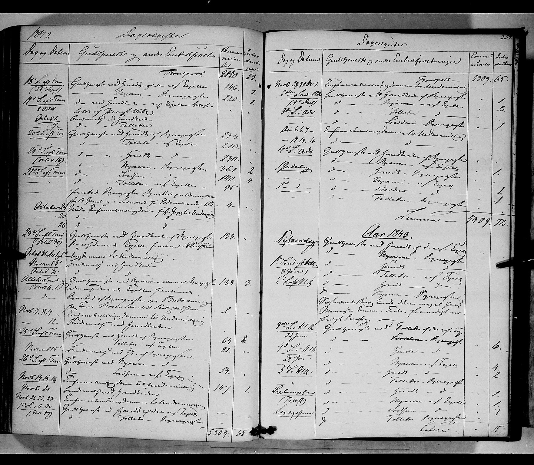 Gausdal prestekontor, SAH/PREST-090/H/Ha/Haa/L0007: Parish register (official) no. 7, 1840-1850, p. 359