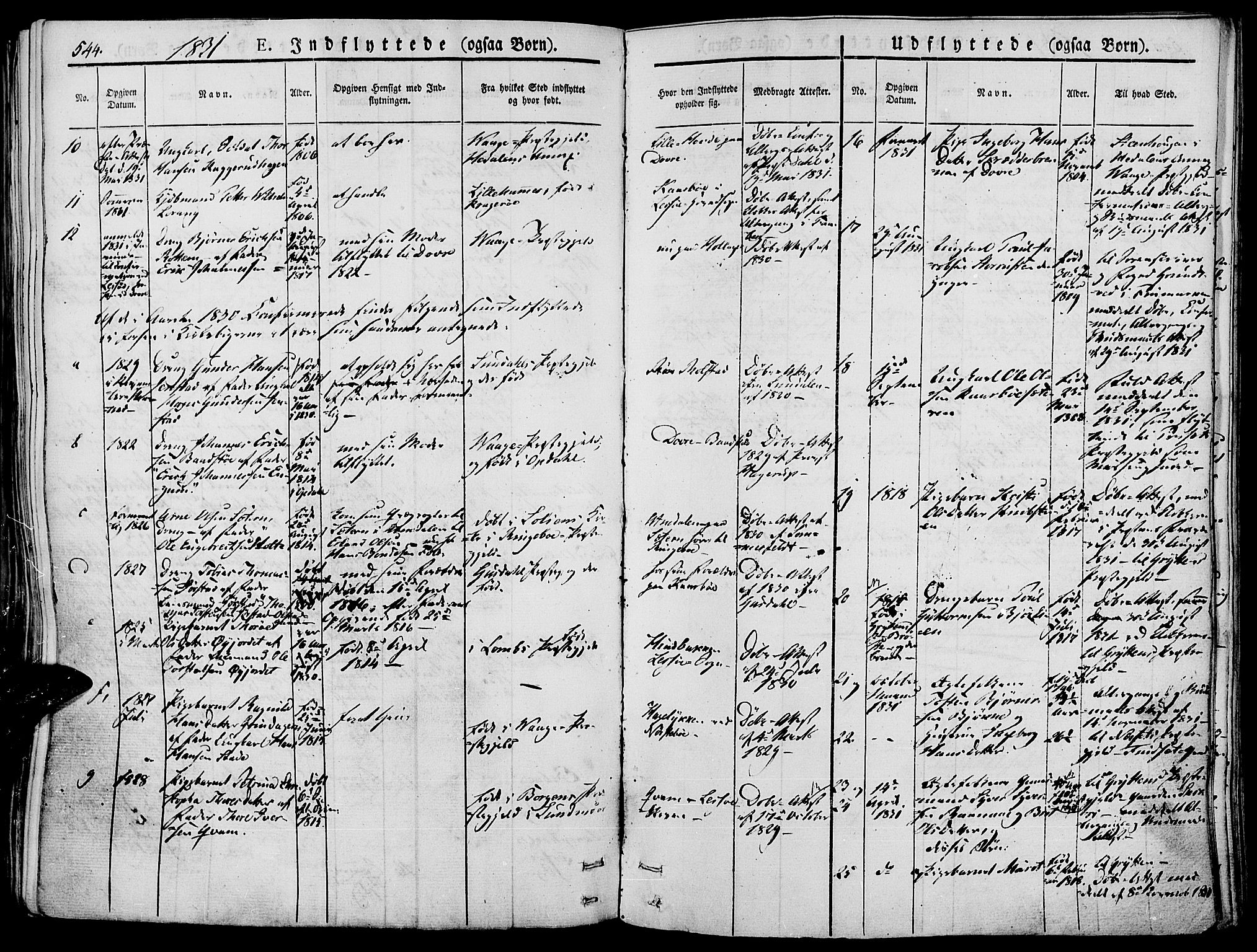 Lesja prestekontor, SAH/PREST-068/H/Ha/Haa/L0005: Parish register (official) no. 5, 1830-1842, p. 544