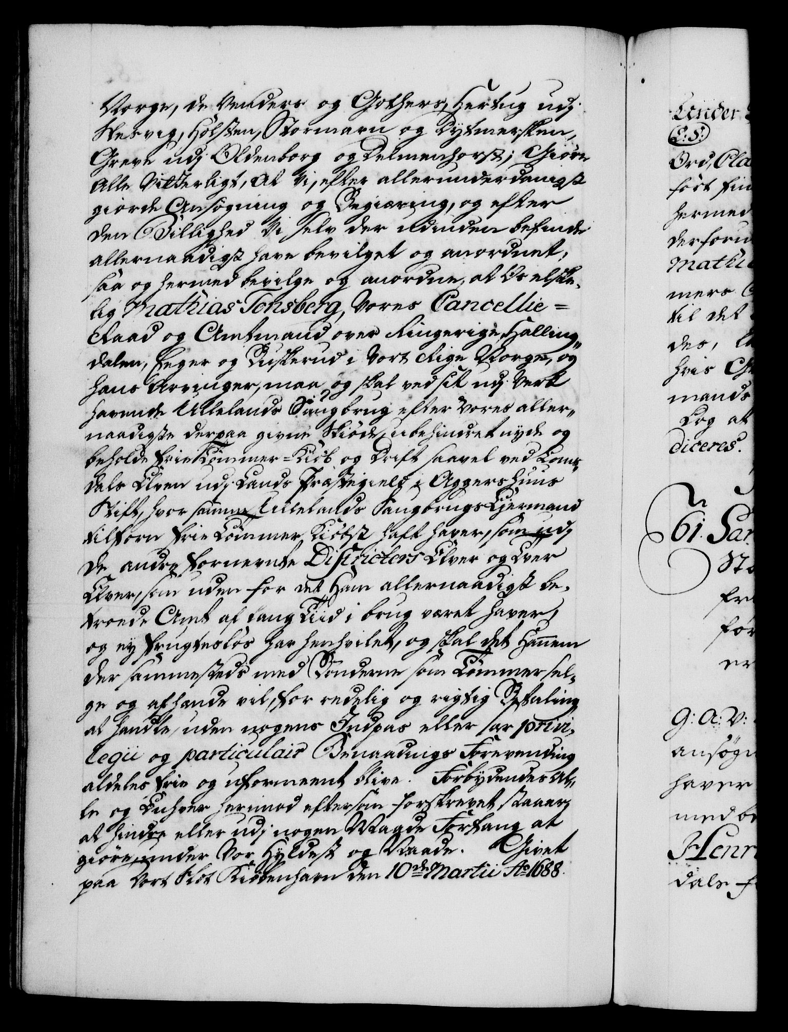 Danske Kanselli 1572-1799, AV/RA-EA-3023/F/Fc/Fca/Fcaa/L0018: Norske registre, 1699-1703, p. 484b