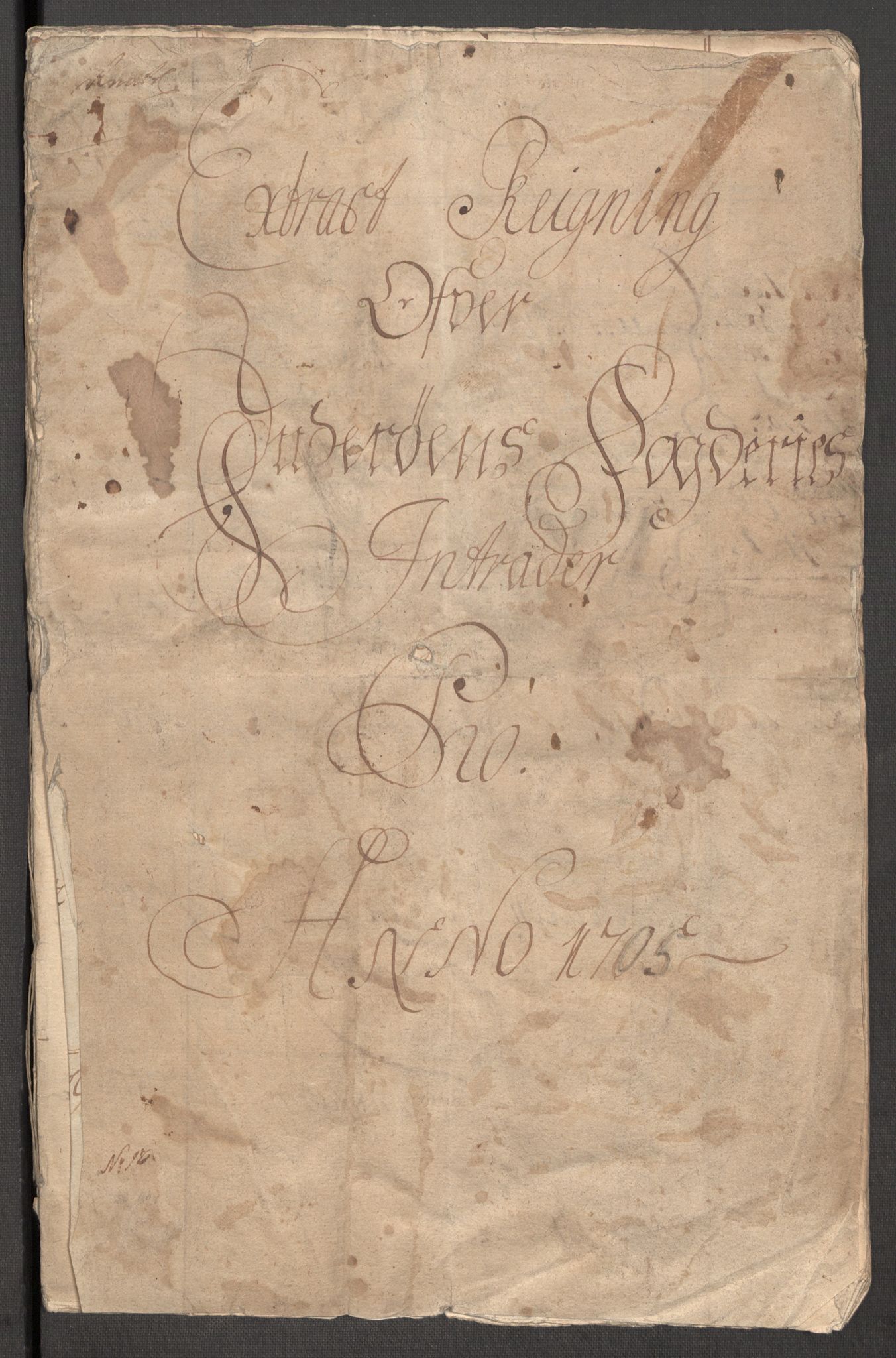 Rentekammeret inntil 1814, Reviderte regnskaper, Fogderegnskap, RA/EA-4092/R63/L4314: Fogderegnskap Inderøy, 1705, p. 4