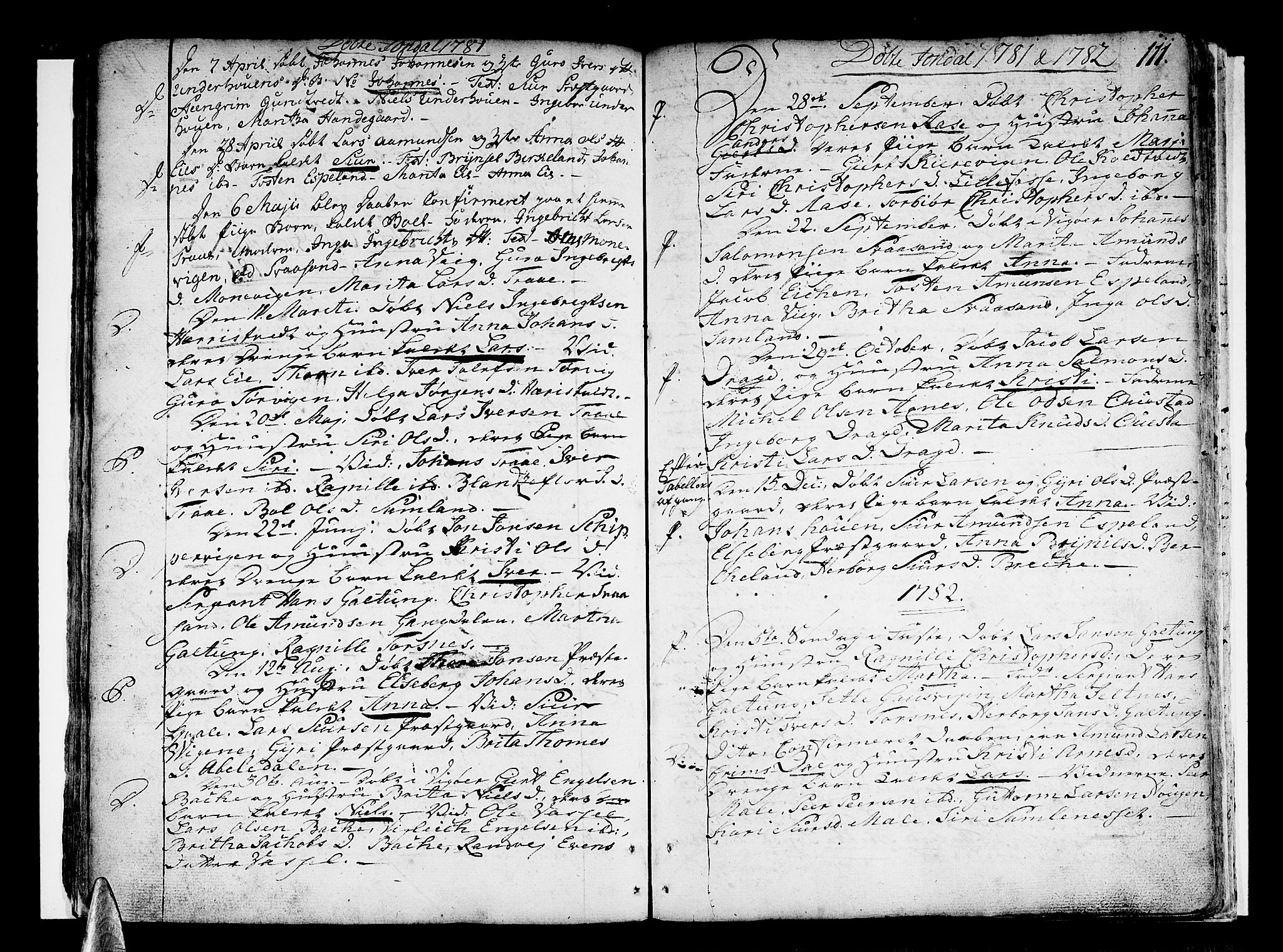Strandebarm sokneprestembete, SAB/A-78401/H/Haa: Parish register (official) no. A 3 /2, 1751-1787, p. 111