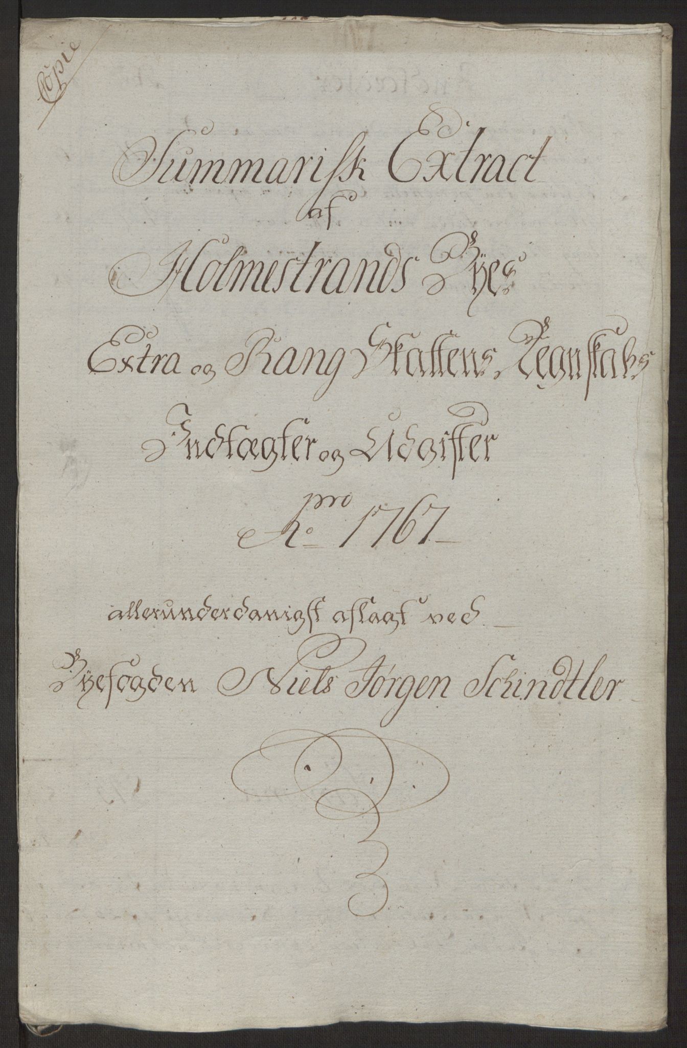 Rentekammeret inntil 1814, Reviderte regnskaper, Byregnskaper, AV/RA-EA-4066/R/Rh/L0163/0001: [H4] Kontribusjonsregnskap / Ekstraskatt, Holmestrand, 1762-1772, p. 316