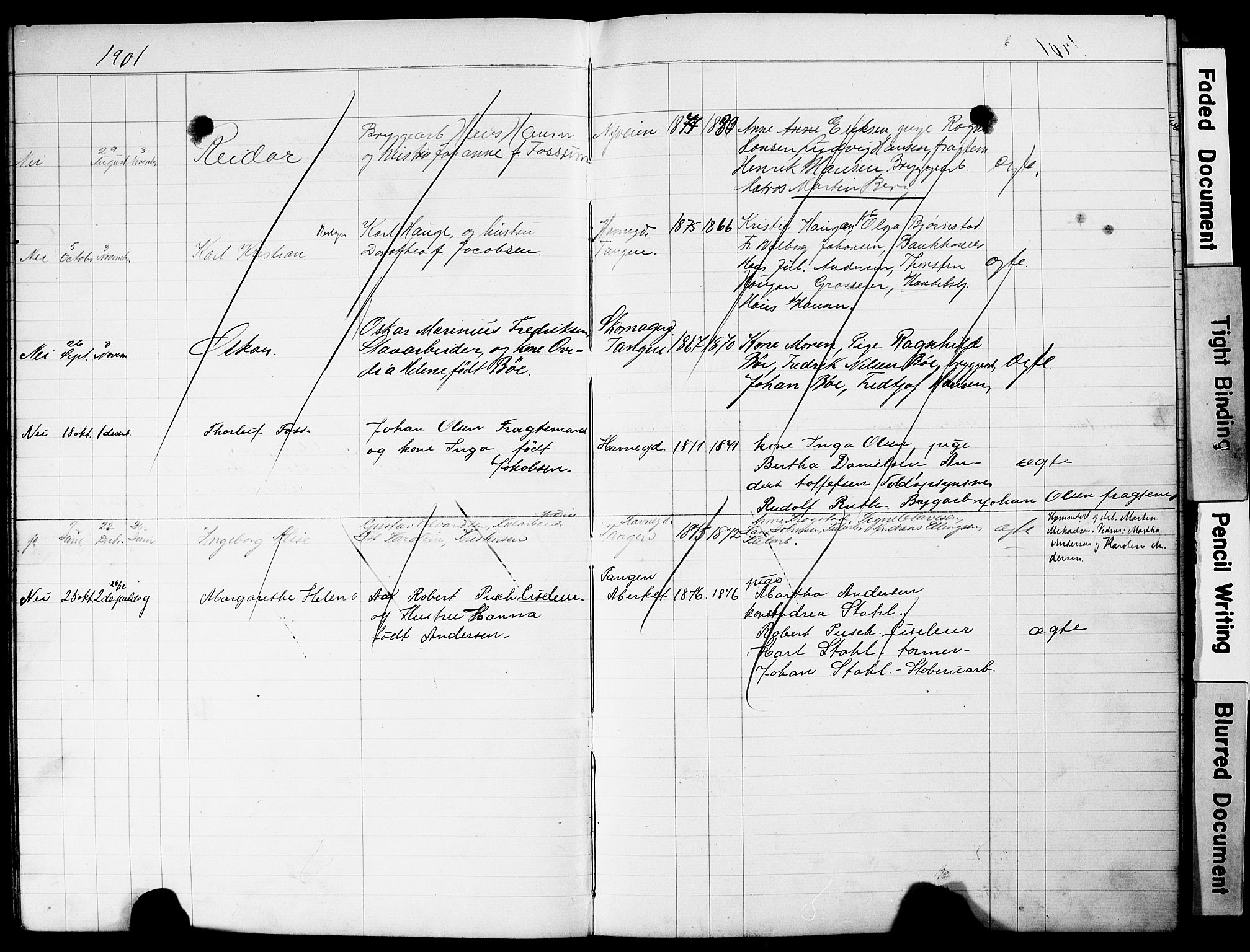 Strømsø kirkebøker, AV/SAKO-A-246/Y/Yb/L0001: Parish register draft no. II 1, 1896-1904