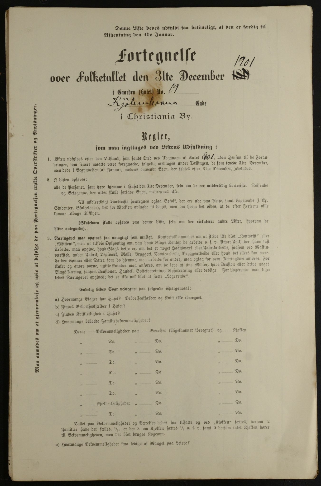 OBA, Municipal Census 1901 for Kristiania, 1901, p. 8469