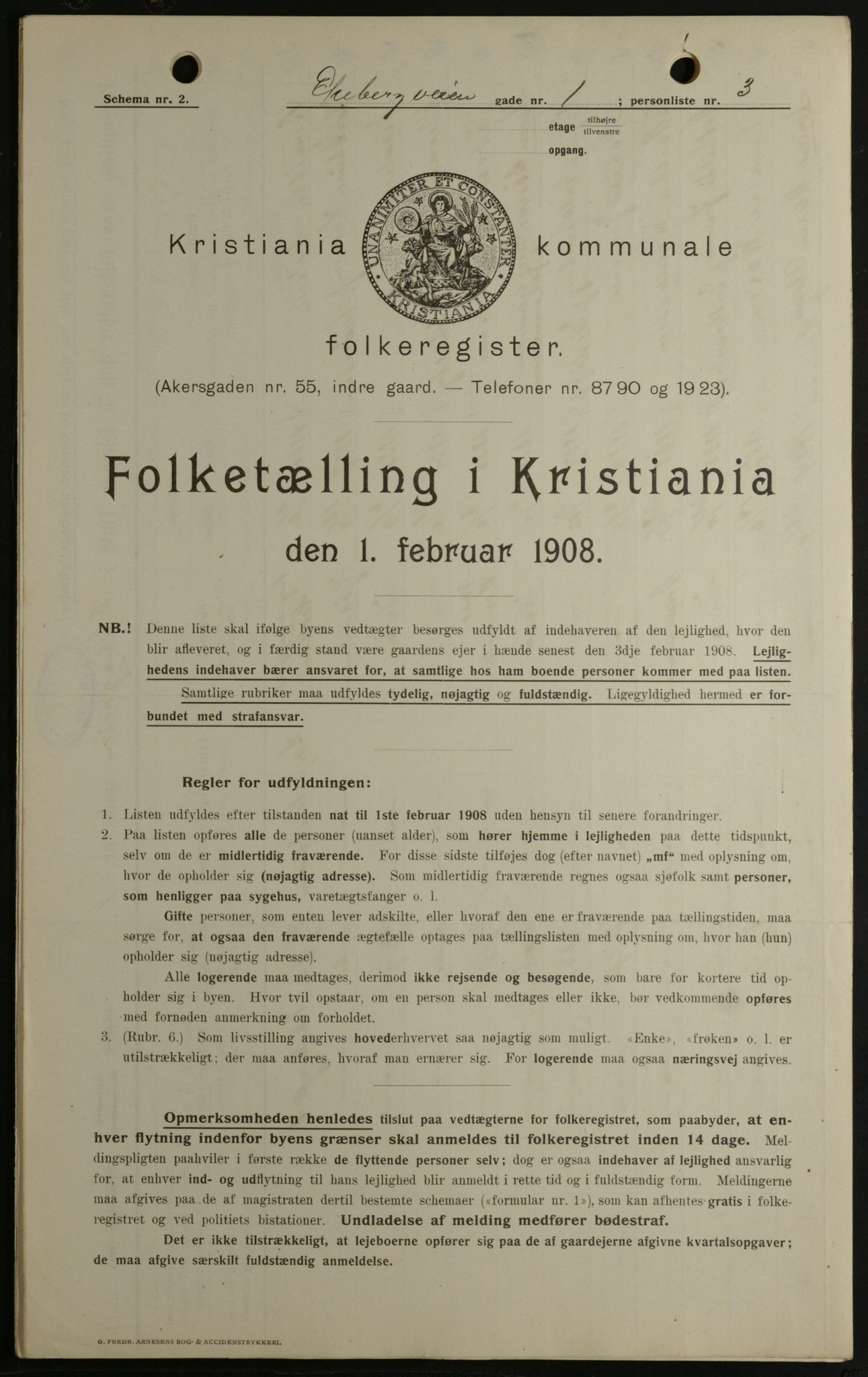 OBA, Municipal Census 1908 for Kristiania, 1908, p. 18431