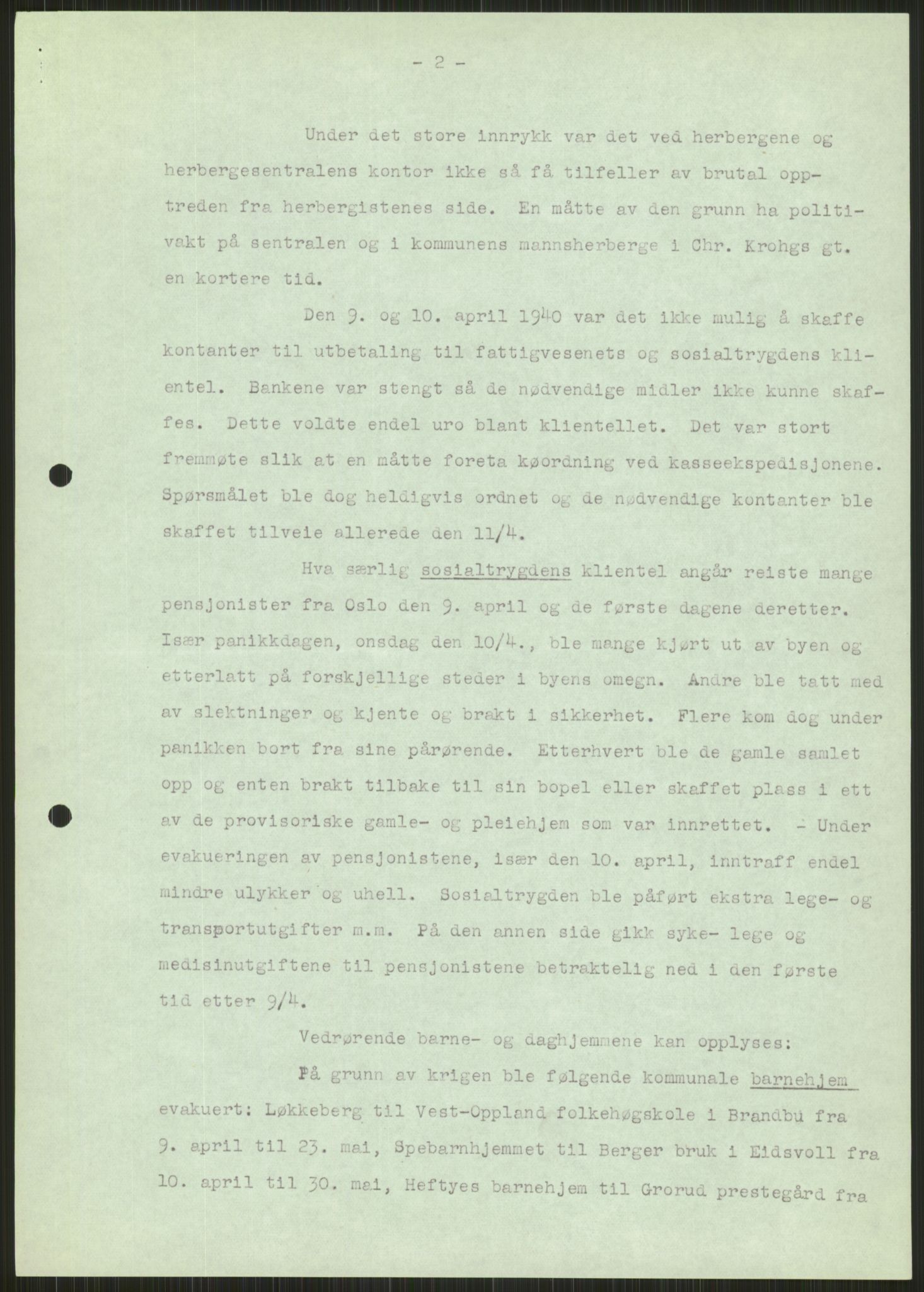 Forsvaret, Forsvarets krigshistoriske avdeling, AV/RA-RAFA-2017/Y/Ya/L0013: II-C-11-31 - Fylkesmenn.  Rapporter om krigsbegivenhetene 1940., 1940, p. 633