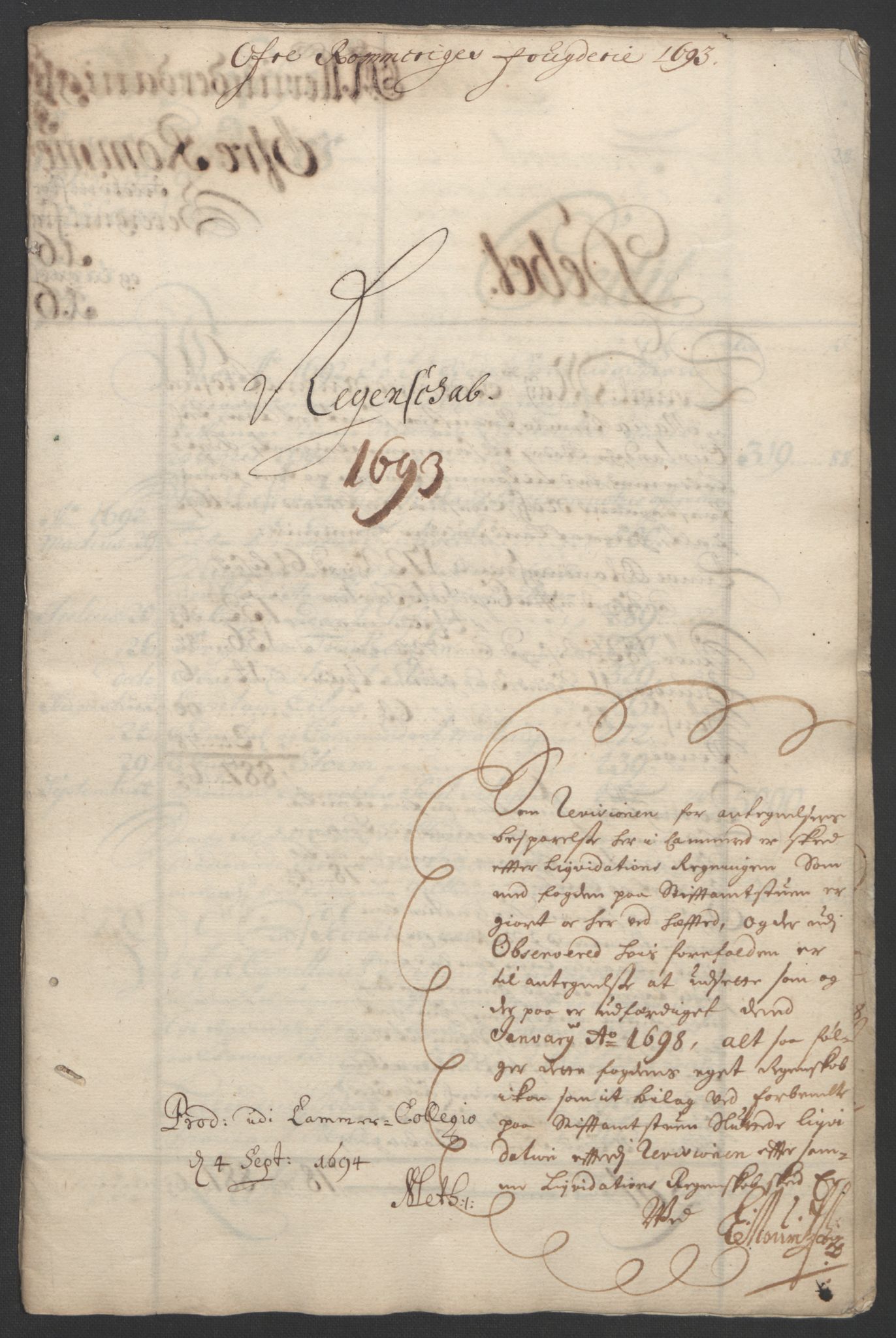 Rentekammeret inntil 1814, Reviderte regnskaper, Fogderegnskap, RA/EA-4092/R12/L0705: Fogderegnskap Øvre Romerike, 1693, p. 5