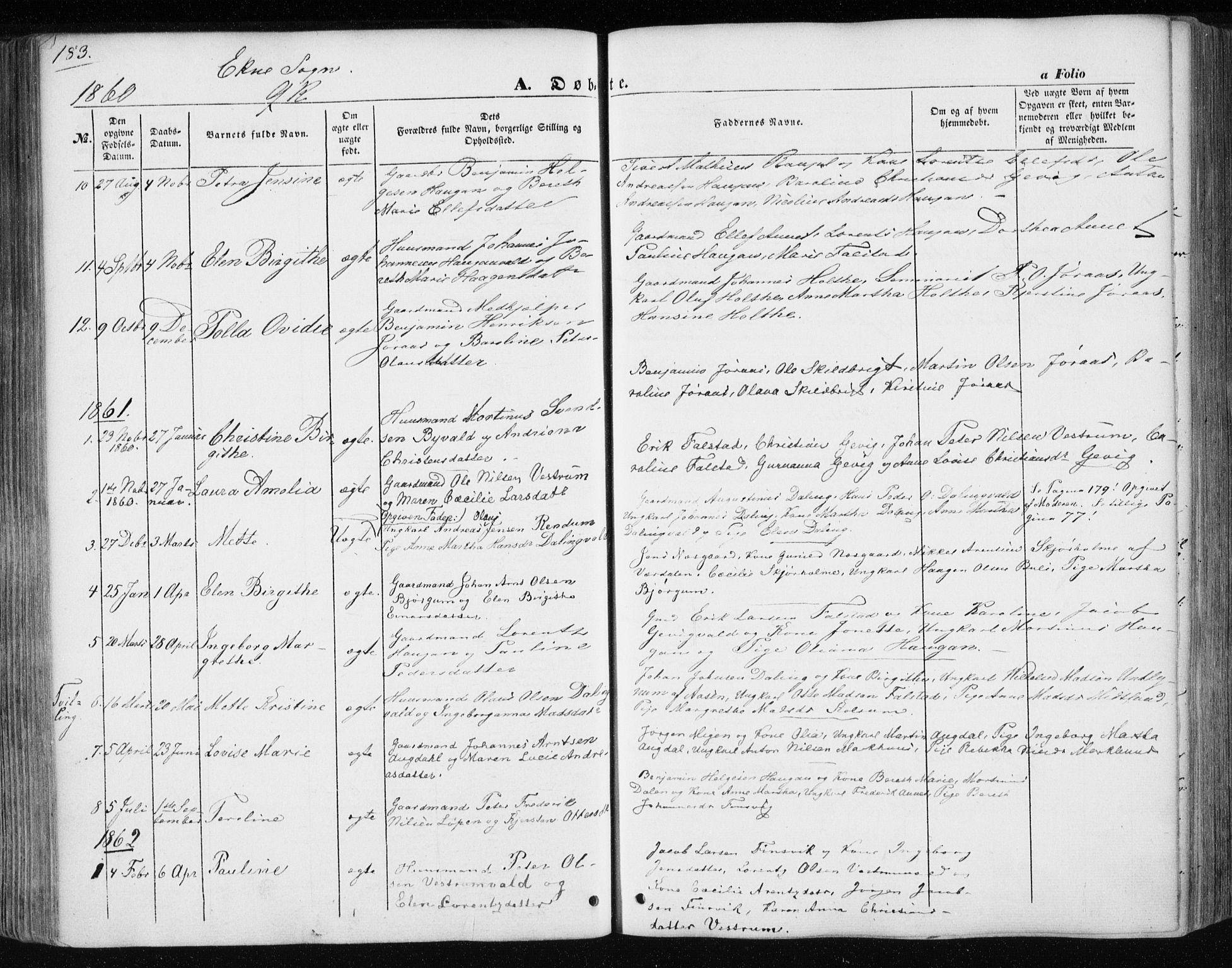Ministerialprotokoller, klokkerbøker og fødselsregistre - Nord-Trøndelag, SAT/A-1458/717/L0154: Parish register (official) no. 717A07 /3, 1850-1862, p. 183
