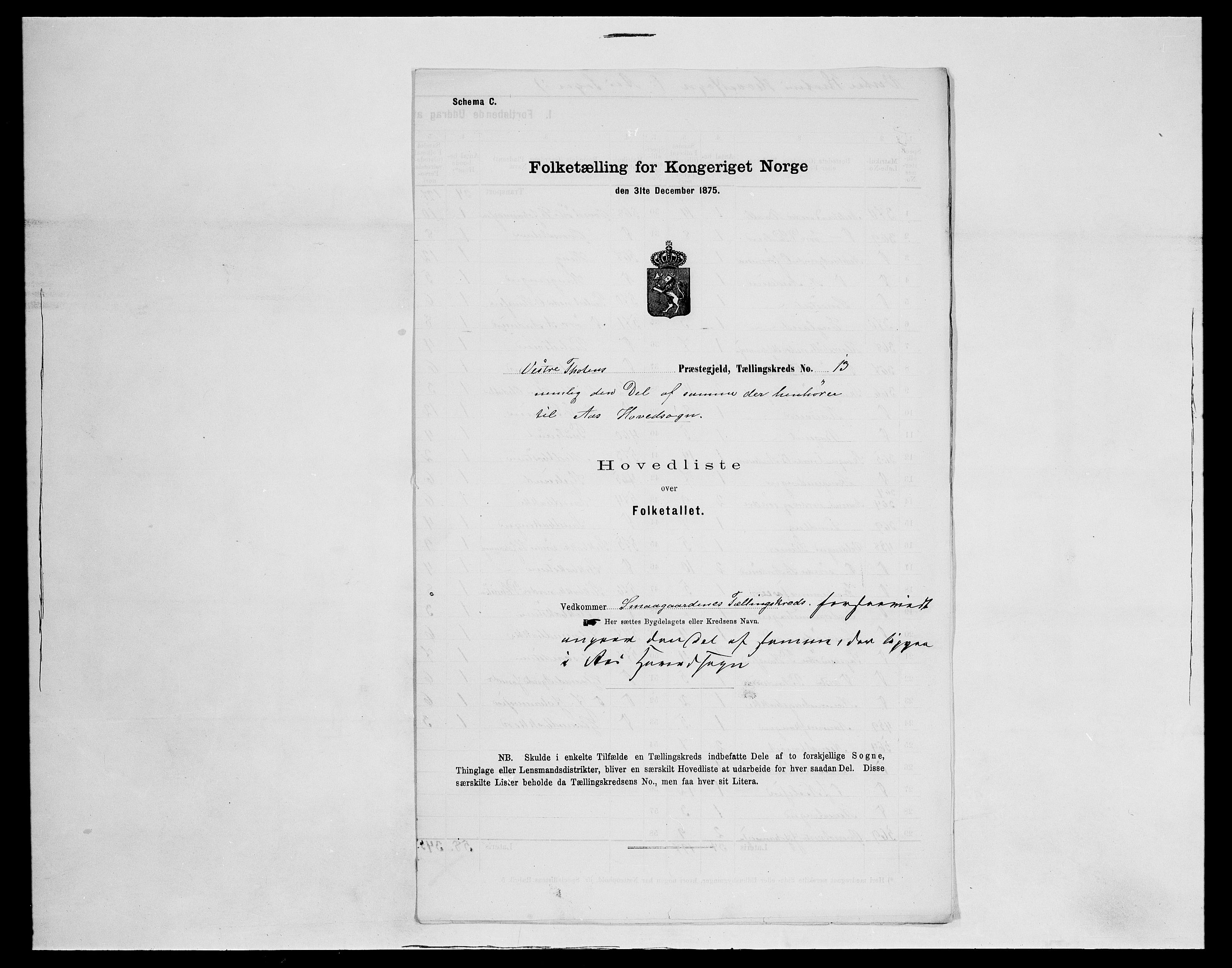 SAH, 1875 census for 0529P Vestre Toten, 1875, p. 70