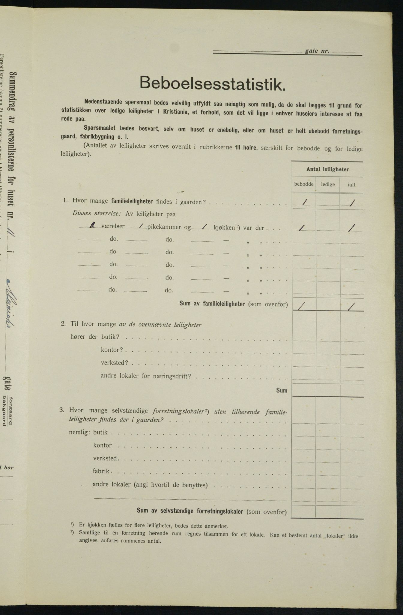 OBA, Municipal Census 1913 for Kristiania, 1913, p. 64840