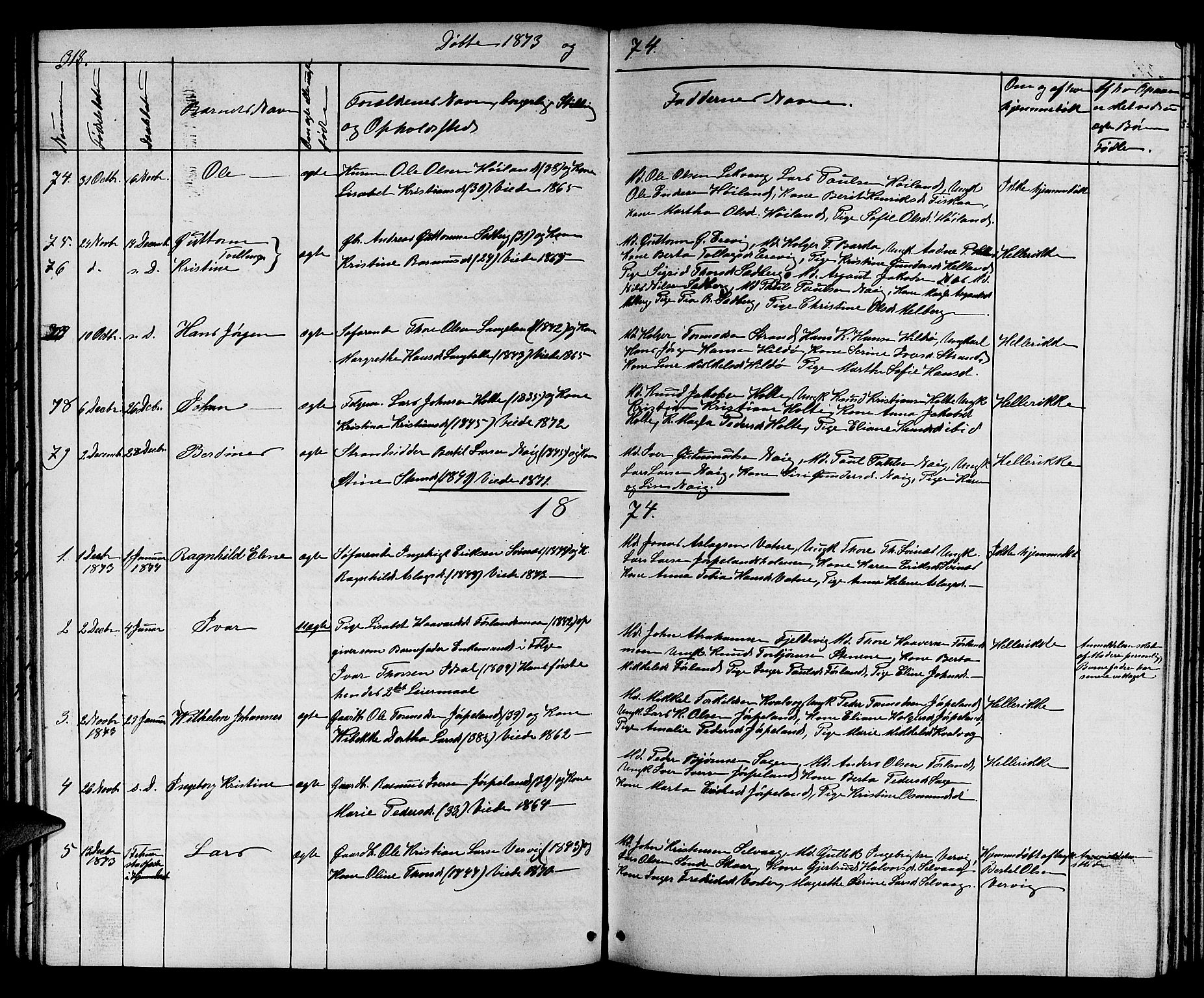 Strand sokneprestkontor, SAST/A-101828/H/Ha/Hab/L0003: Parish register (copy) no. B 3, 1855-1881, p. 318