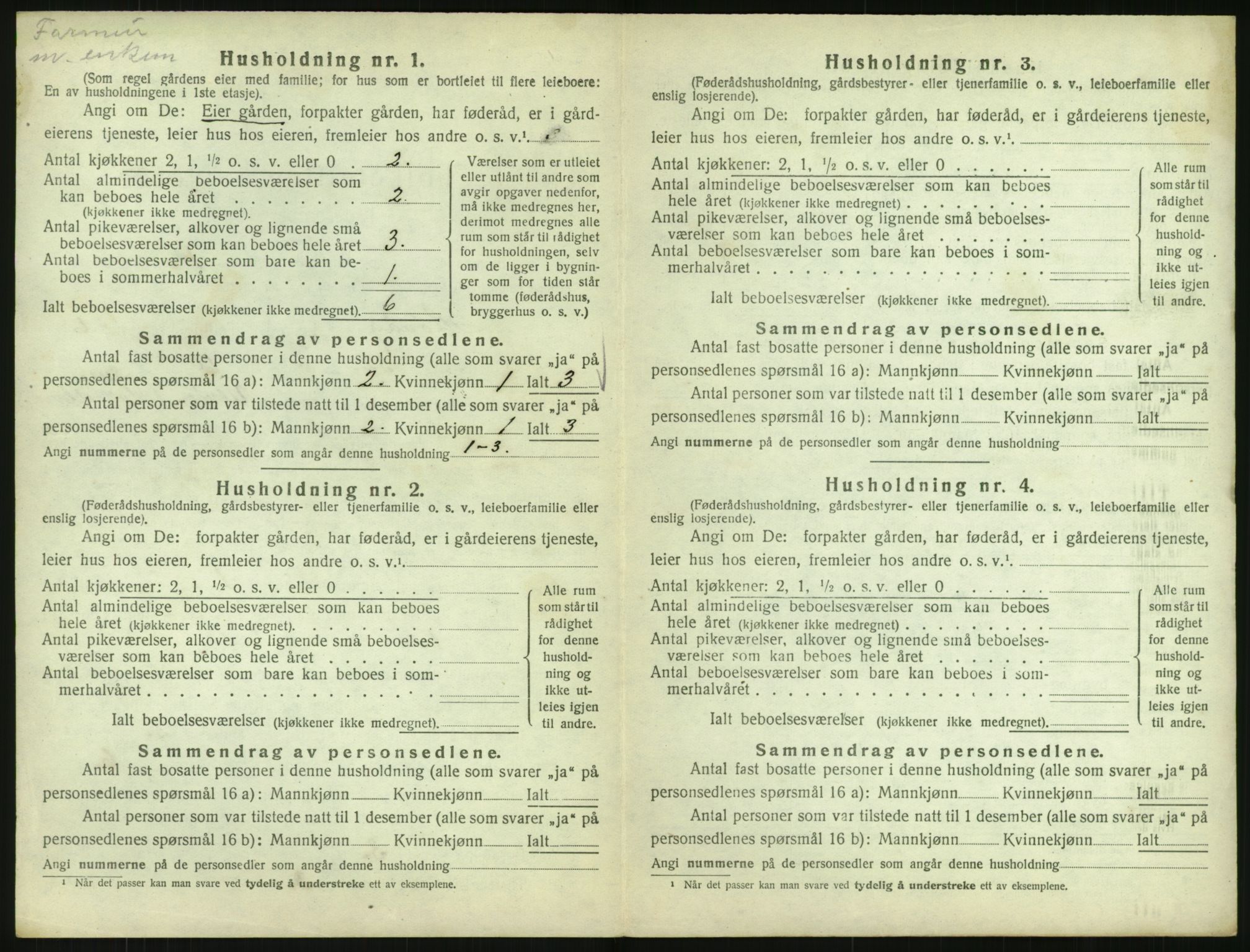 SAK, 1920 census for Høvåg, 1920, p. 501