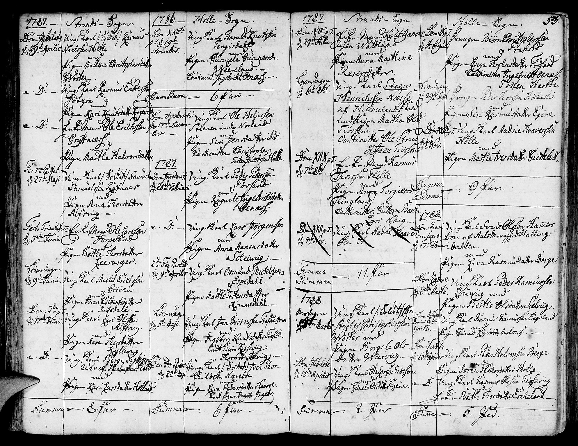 Strand sokneprestkontor, SAST/A-101828/H/Ha/Haa/L0003: Parish register (official) no. A 3, 1769-1816, p. 53