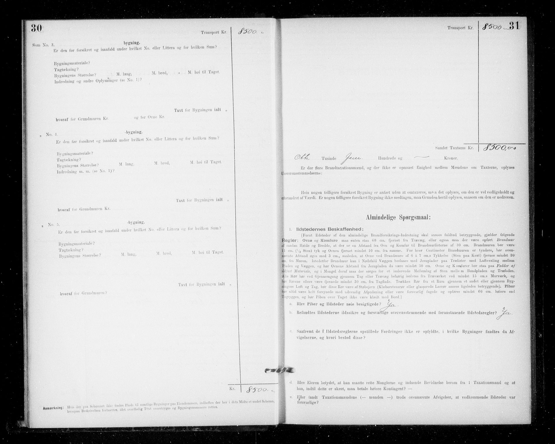 Lensmannen i Jondal, SAB/A-33101/0012/L0005: Branntakstprotokoll, skjematakst, 1894-1951, p. 30-31