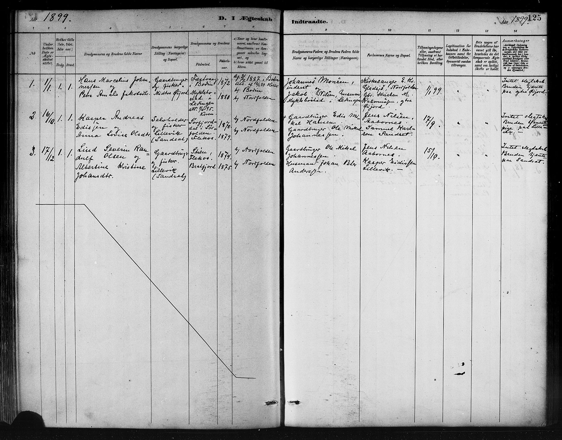 Ministerialprotokoller, klokkerbøker og fødselsregistre - Nordland, AV/SAT-A-1459/858/L0831: Parish register (official) no. 858A01, 1884-1902, p. 125