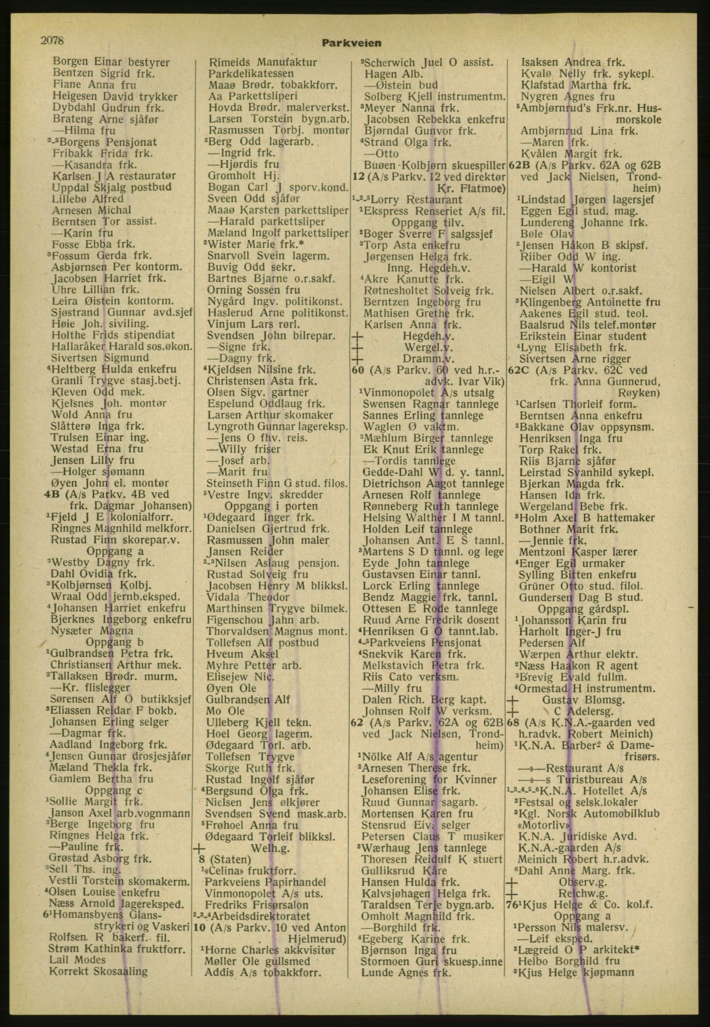Kristiania/Oslo adressebok, PUBL/-, 1952, p. 2078