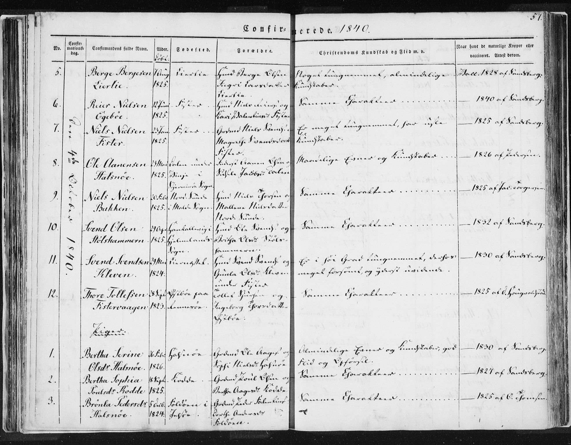 Hjelmeland sokneprestkontor, AV/SAST-A-101843/01/IV/L0007: Parish register (official) no. A 7, 1834-1850, p. 57