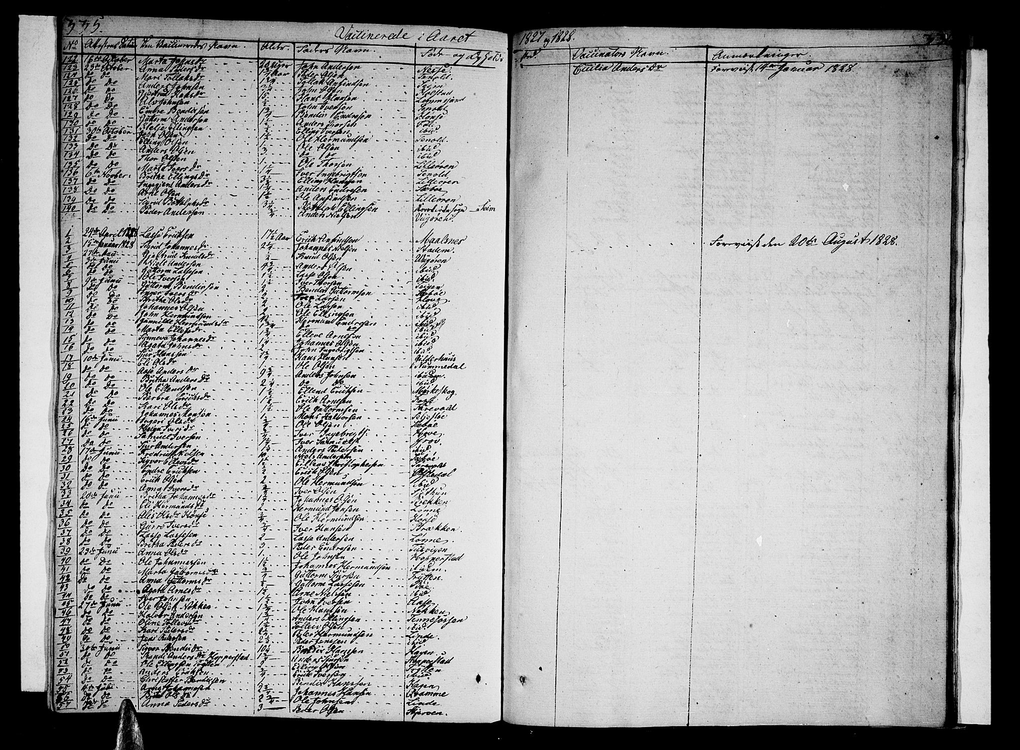 Vik sokneprestembete, SAB/A-81501: Parish register (official) no. A 6, 1821-1831, p. 335-336