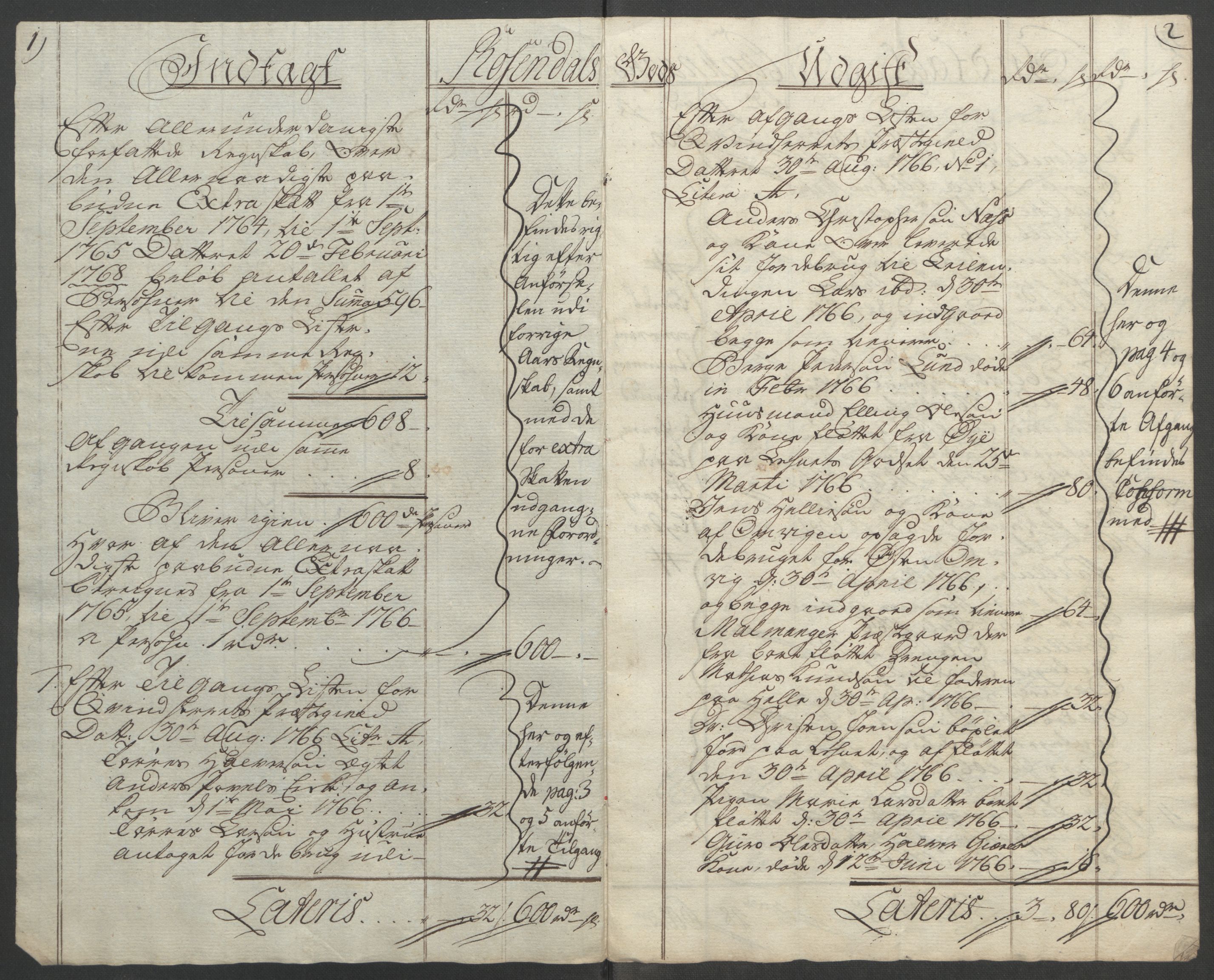 Rentekammeret inntil 1814, Reviderte regnskaper, Fogderegnskap, RA/EA-4092/R49/L3157: Ekstraskatten Rosendal Baroni, 1762-1772, p. 145