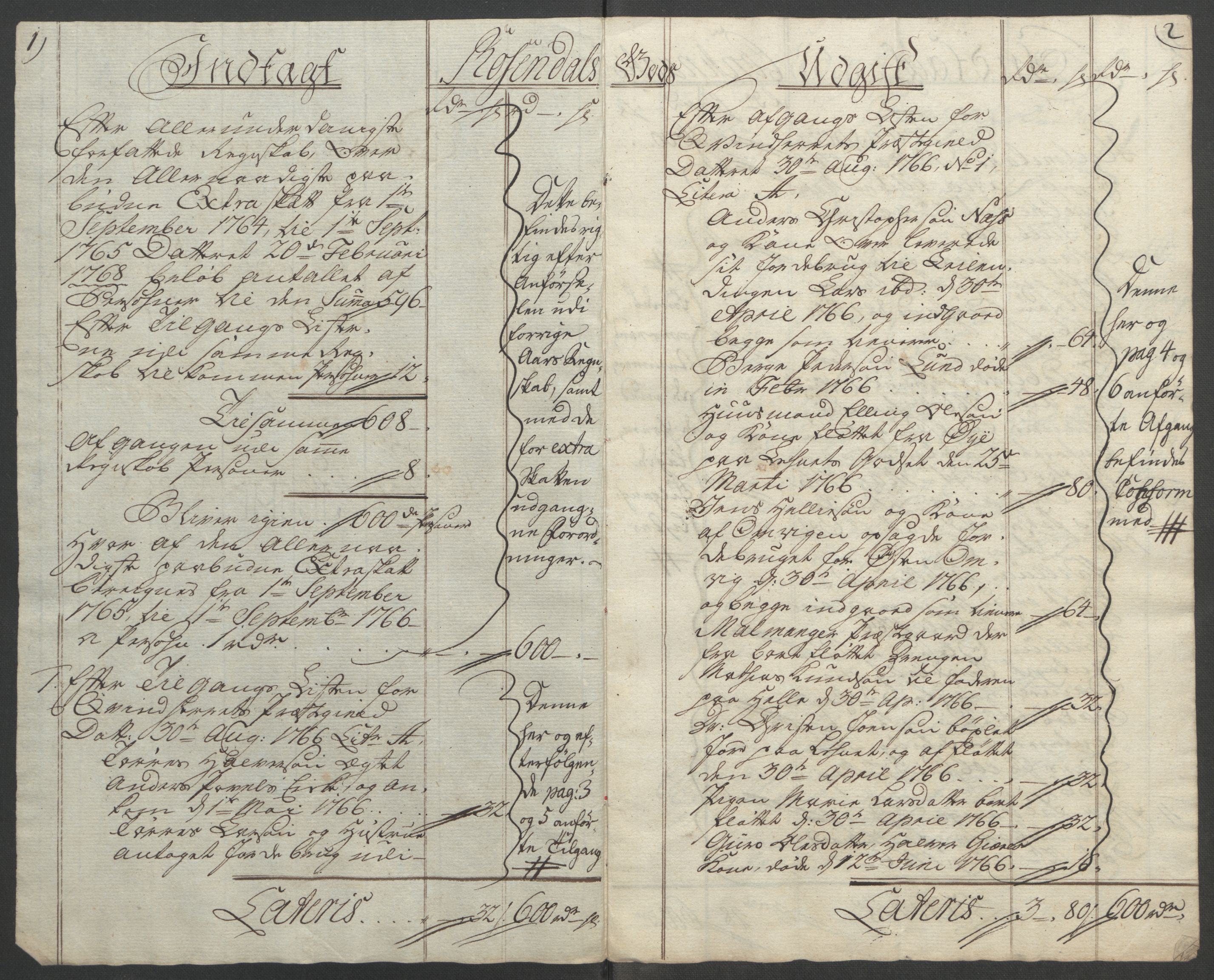 Rentekammeret inntil 1814, Reviderte regnskaper, Fogderegnskap, AV/RA-EA-4092/R49/L3157: Ekstraskatten Rosendal Baroni, 1762-1772, p. 145