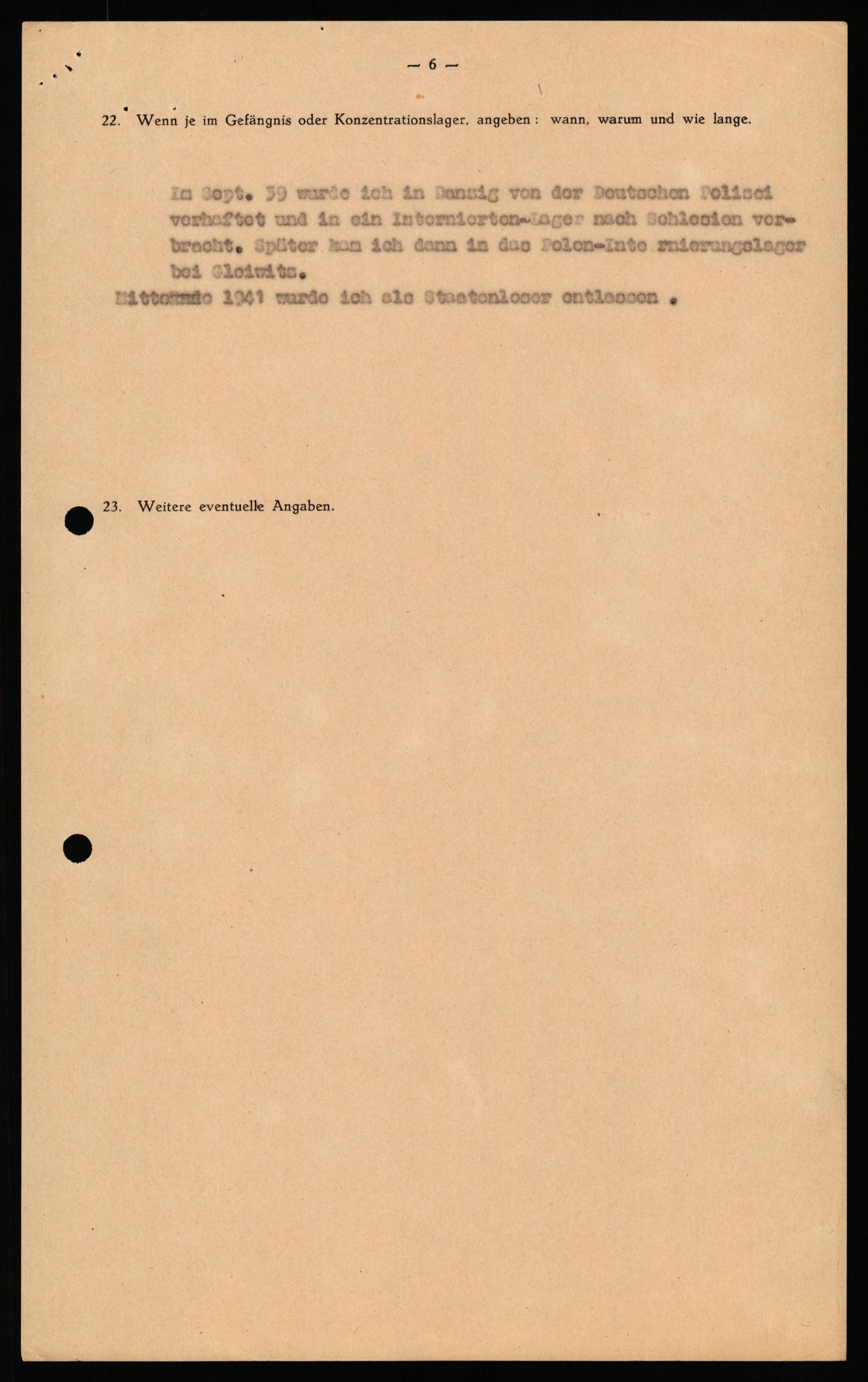 Forsvaret, Forsvarets overkommando II, AV/RA-RAFA-3915/D/Db/L0041: CI Questionaires.  Diverse nasjonaliteter., 1945-1946, p. 53