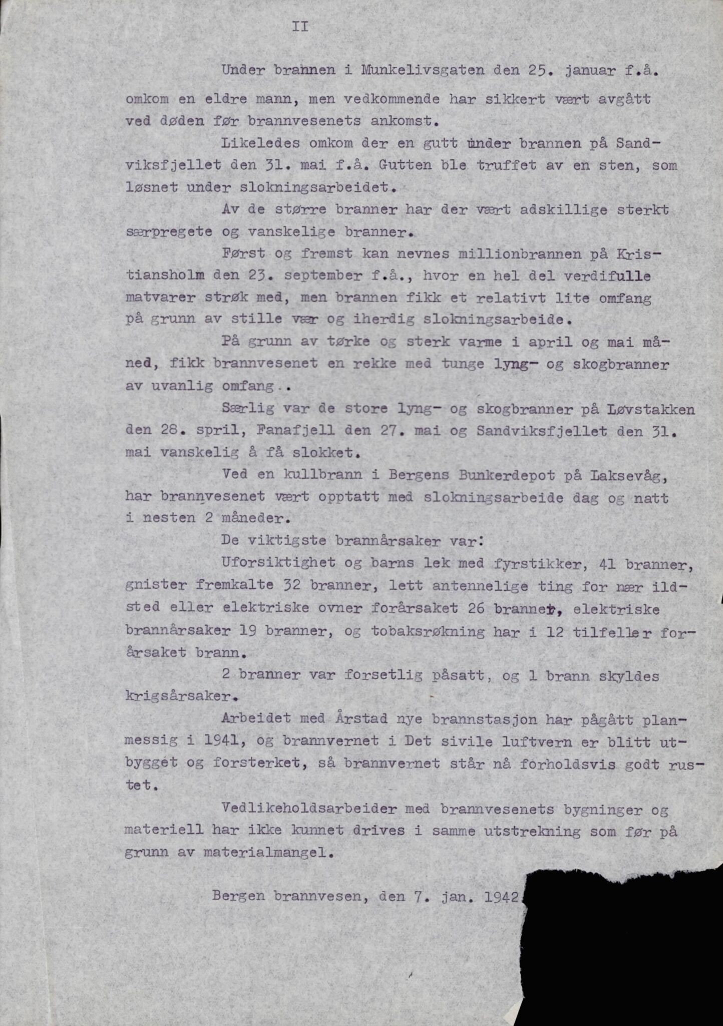 Bergen kommune. Brannvesenet (1863-1971), BBA/A-1181/X/Xa/L0026: Årsberetning, 1931-1974, p. 15