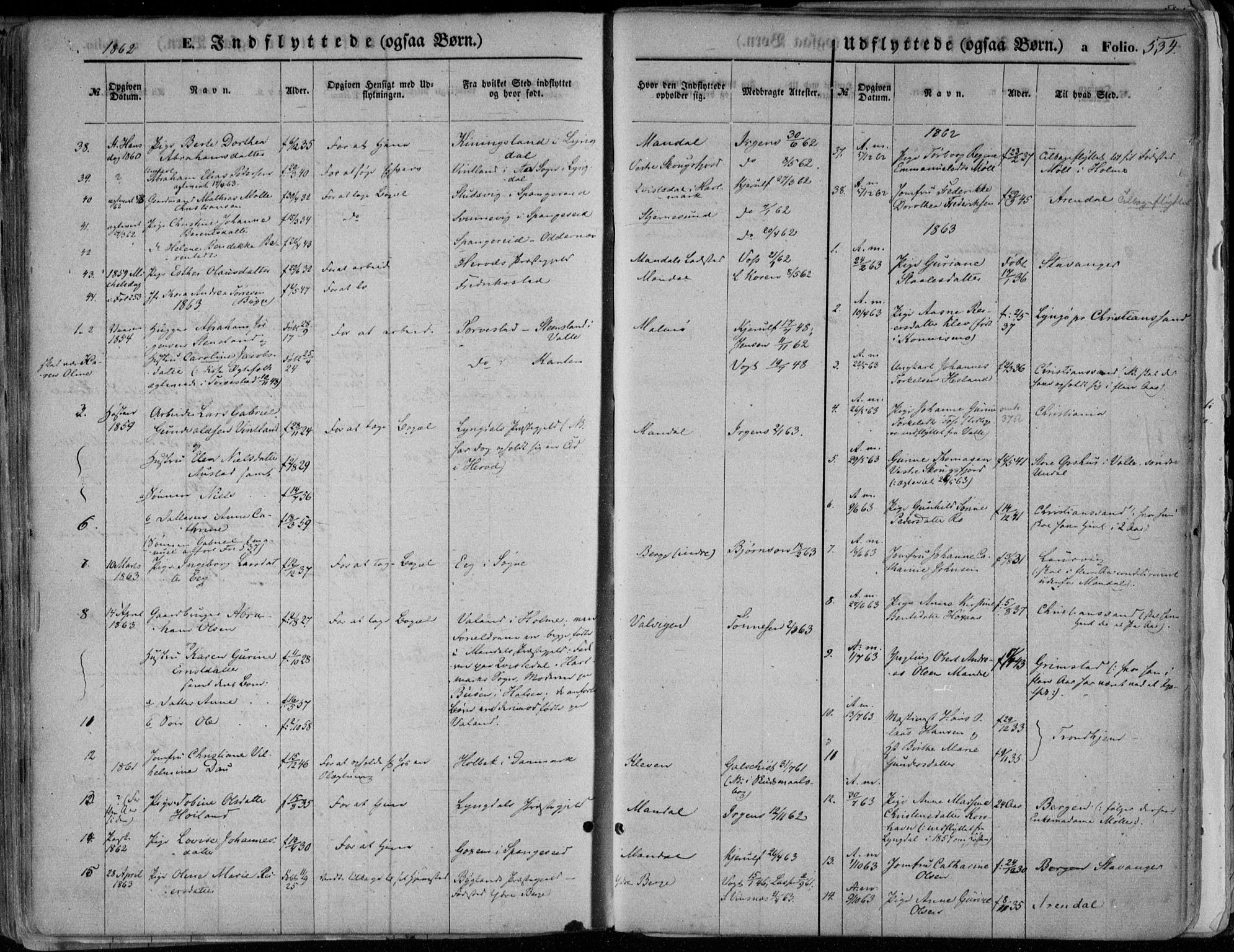 Mandal sokneprestkontor, SAK/1111-0030/F/Fa/Faa/L0014: Parish register (official) no. A 14, 1859-1872, p. 534