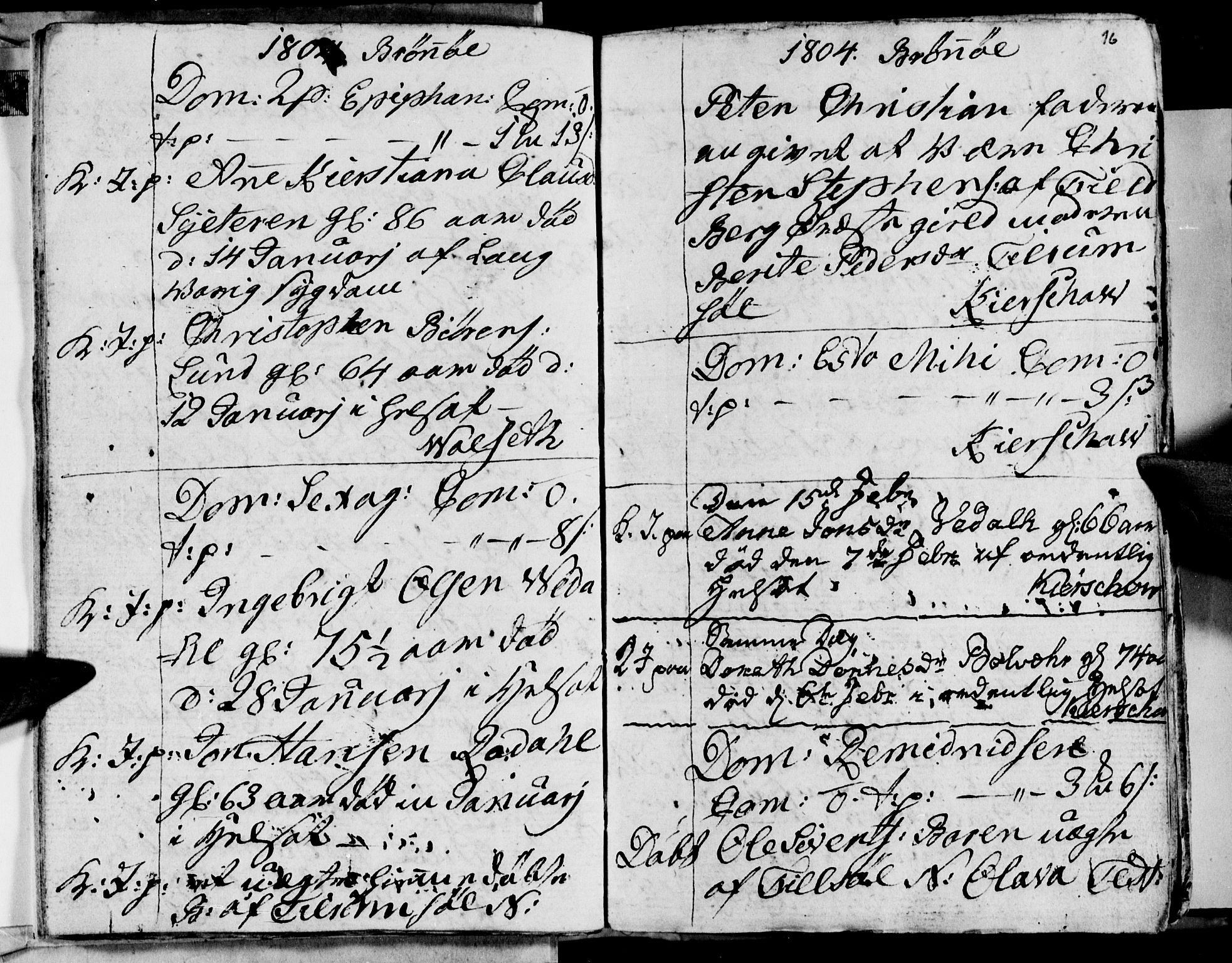 Ministerialprotokoller, klokkerbøker og fødselsregistre - Nordland, SAT/A-1459/813/L0209: Parish register (copy) no. 813C01, 1803-1821, p. 16