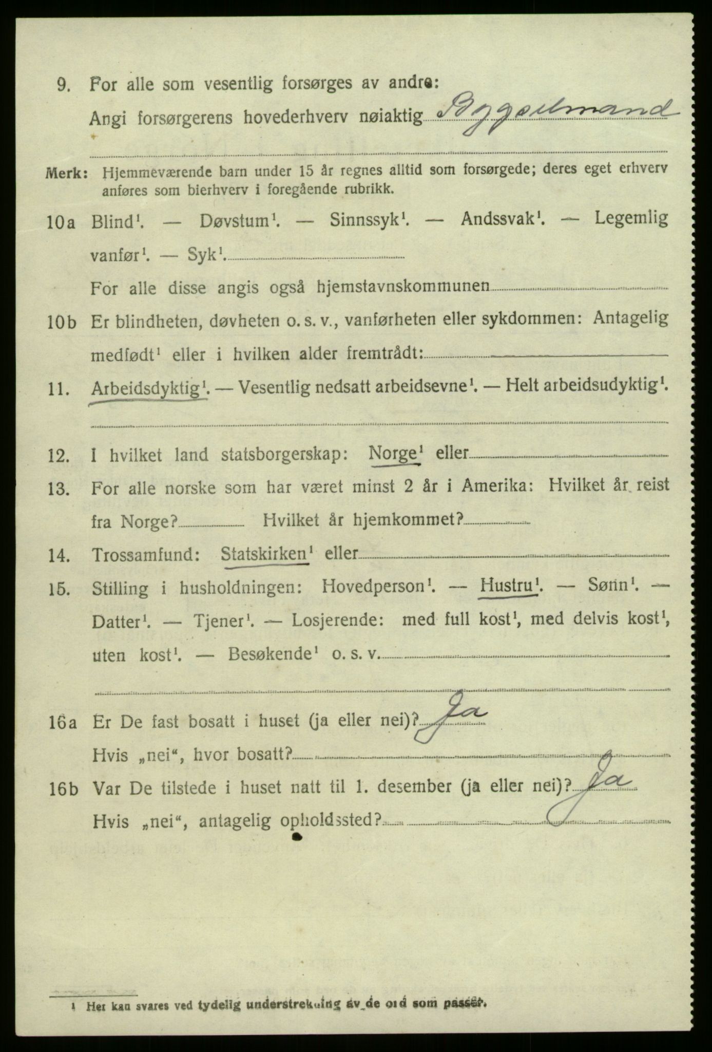 SAB, 1920 census for Jølster, 1920, p. 1571