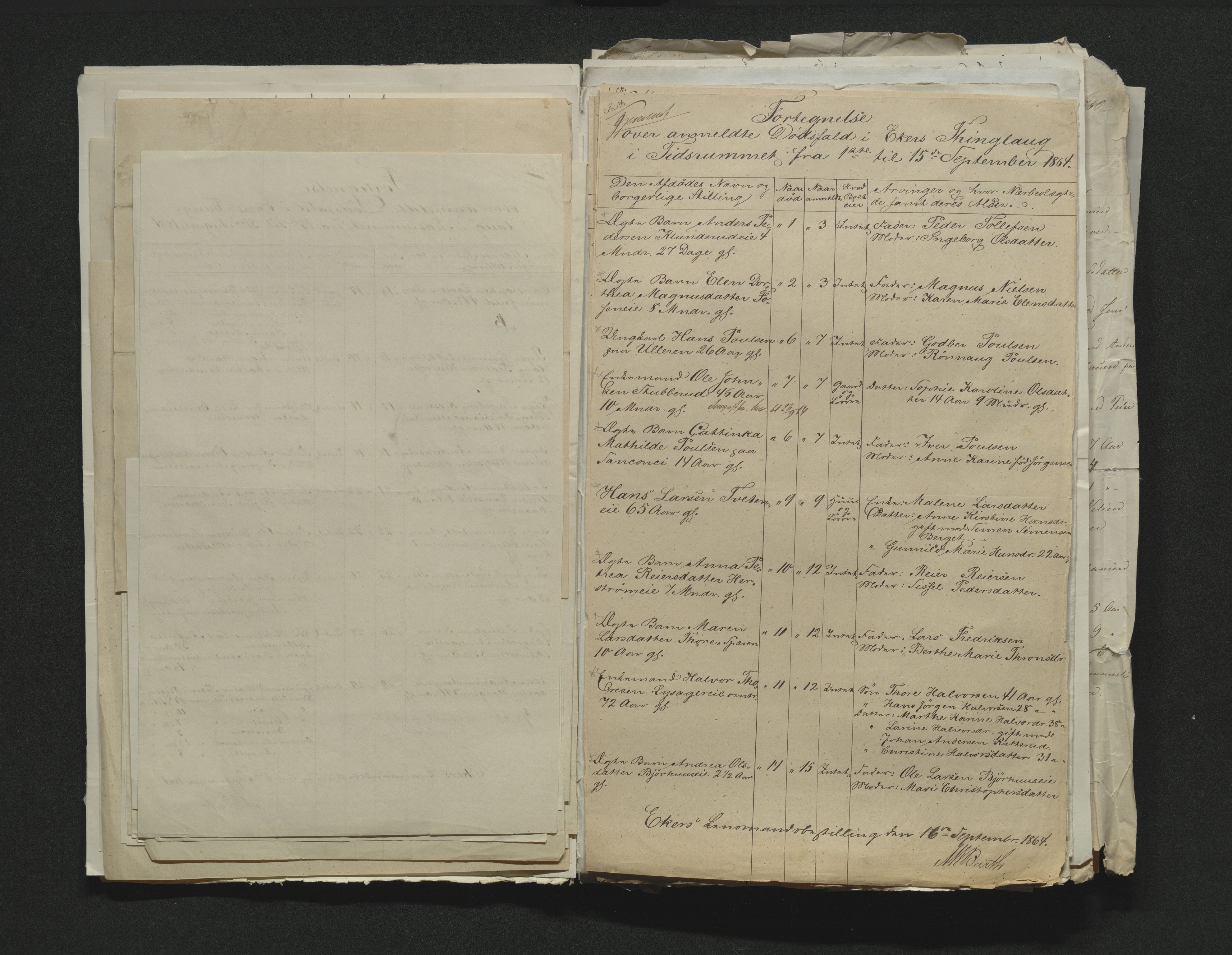 Eiker, Modum og Sigdal sorenskriveri, AV/SAKO-A-123/H/Ha/Hab/L0011: Dødsfallsmeldinger, 1862-1865, p. 381