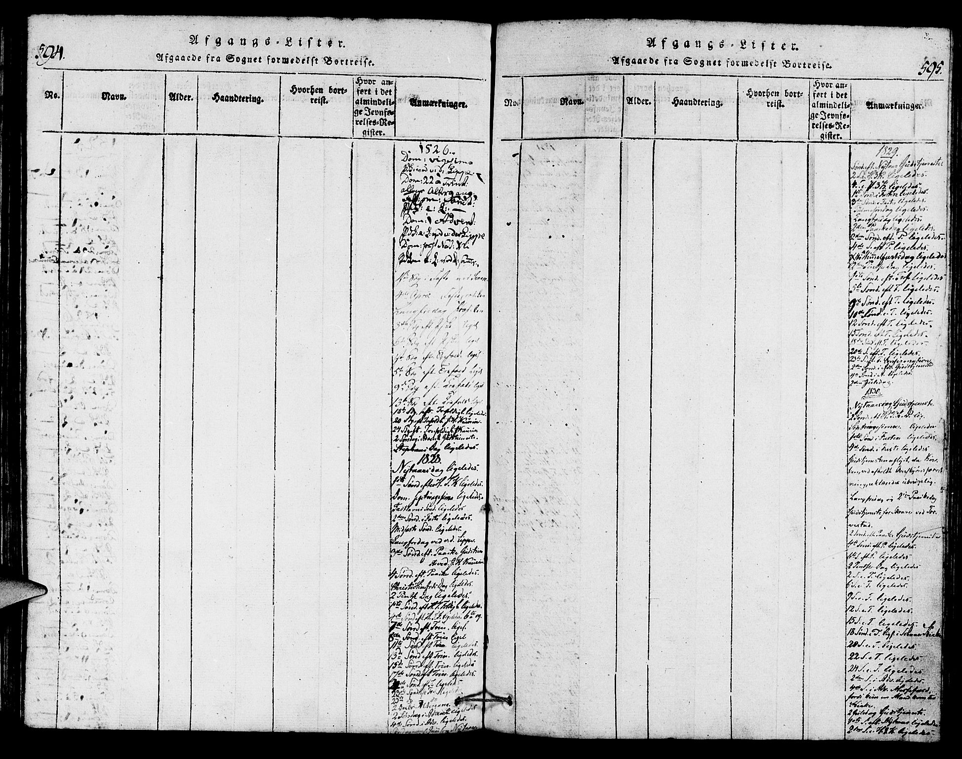 Torvastad sokneprestkontor, SAST/A -101857/H/Ha/Haa/L0004: Parish register (official) no. A 4, 1817-1836, p. 594-595