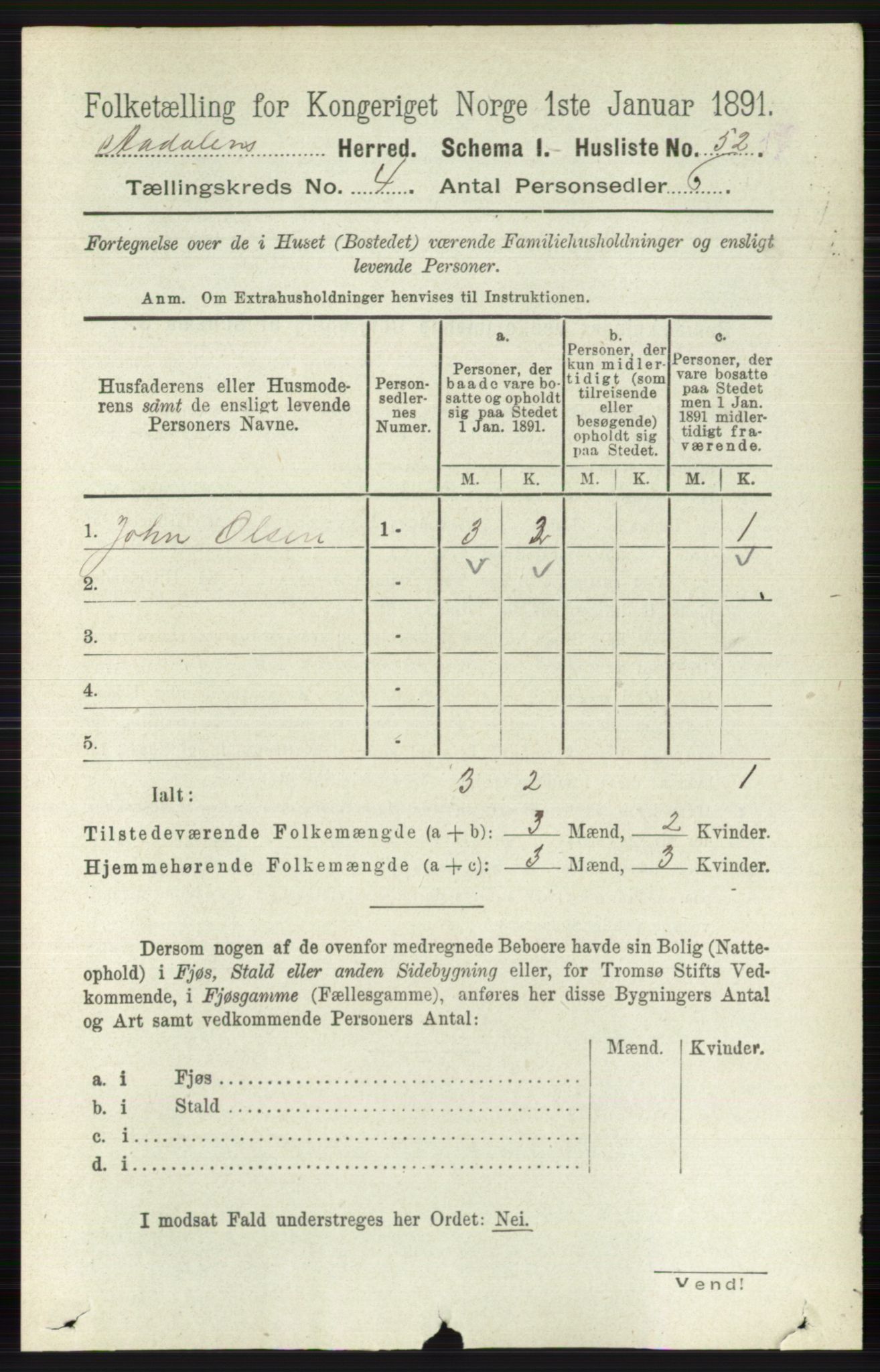 RA, 1891 census for 0614 Ådal, 1891, p. 1502