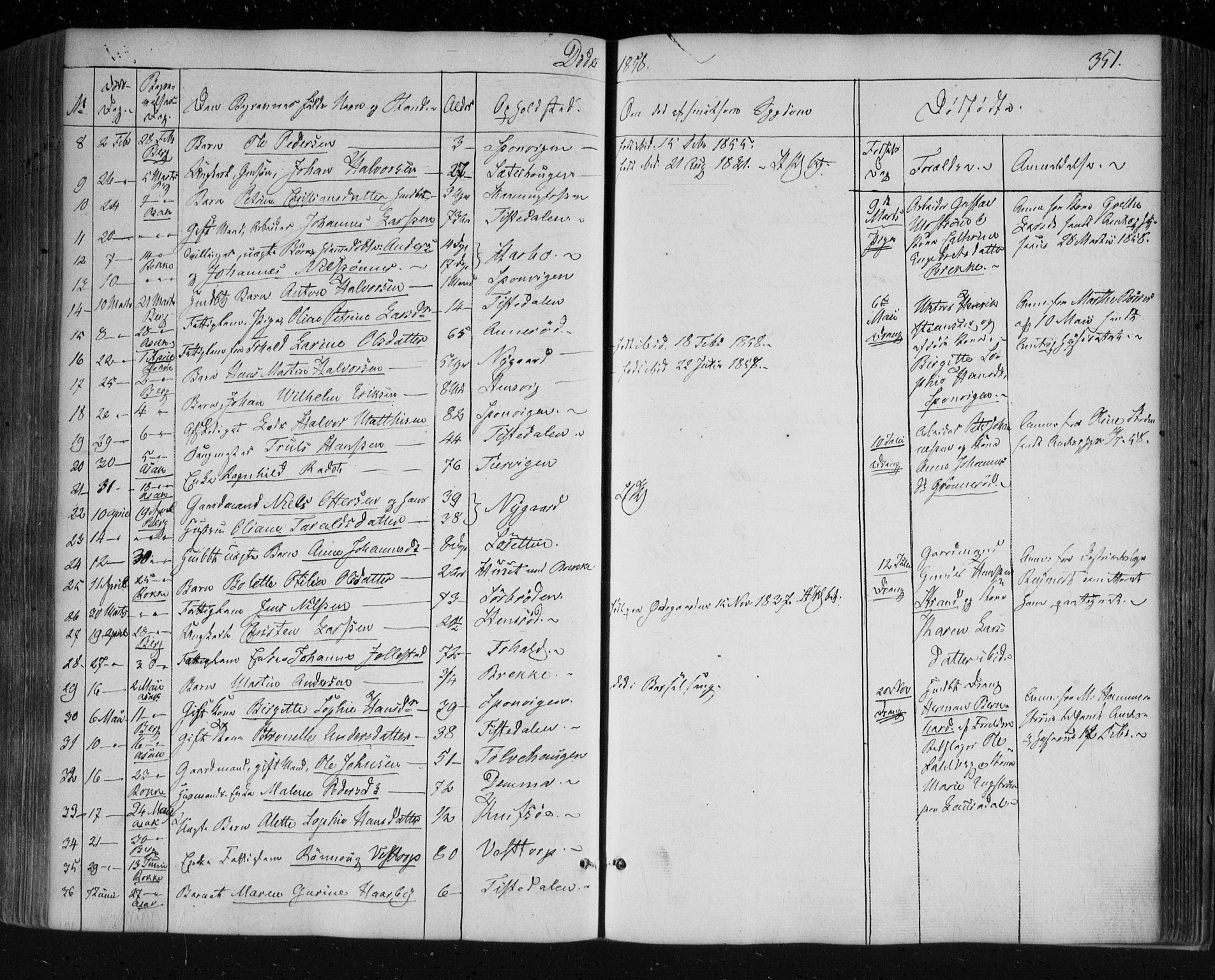 Berg prestekontor Kirkebøker, SAO/A-10902/F/Fa/L0004: Parish register (official) no. I 4, 1843-1860, p. 351