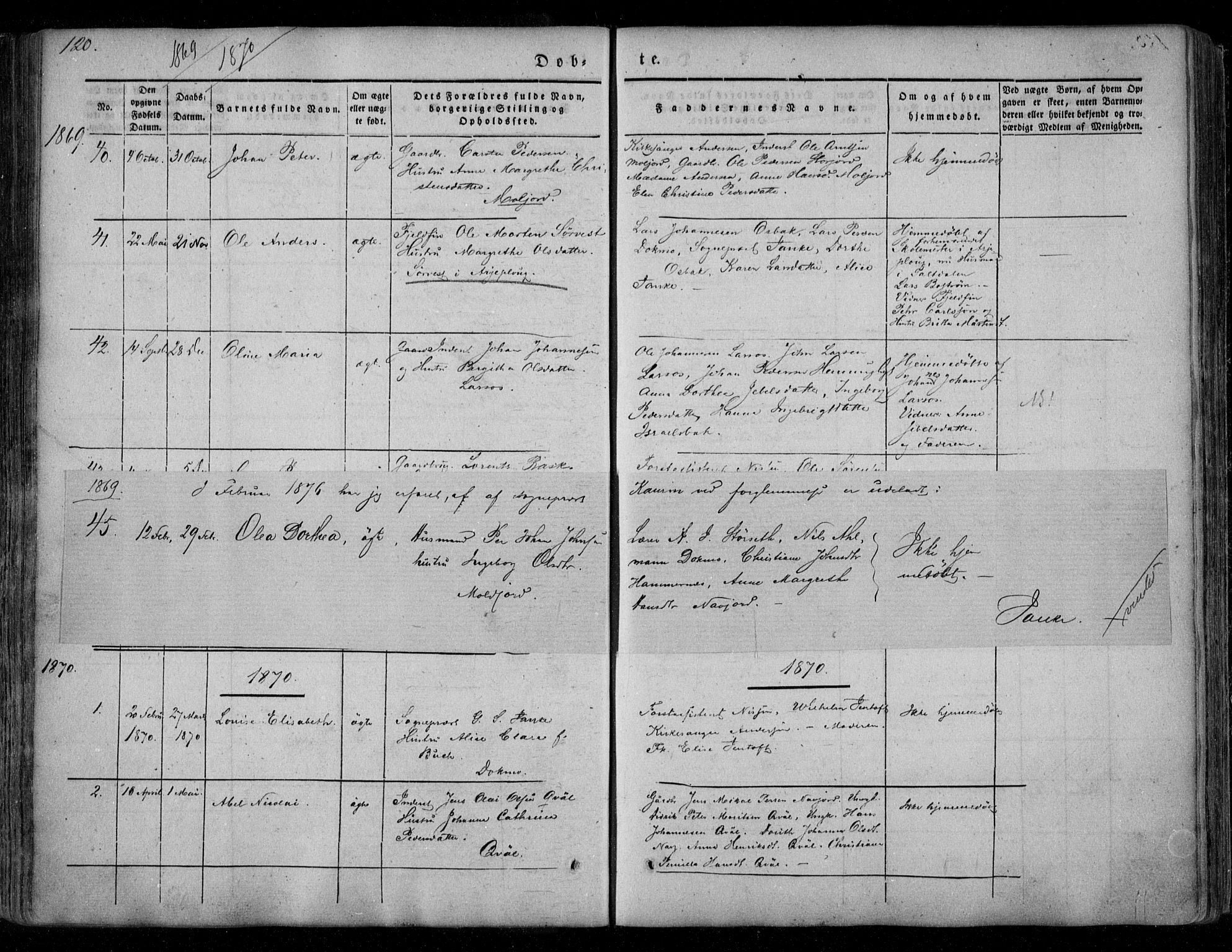 Ministerialprotokoller, klokkerbøker og fødselsregistre - Nordland, AV/SAT-A-1459/846/L0644: Parish register (official) no. 846A02, 1837-1872, p. 120