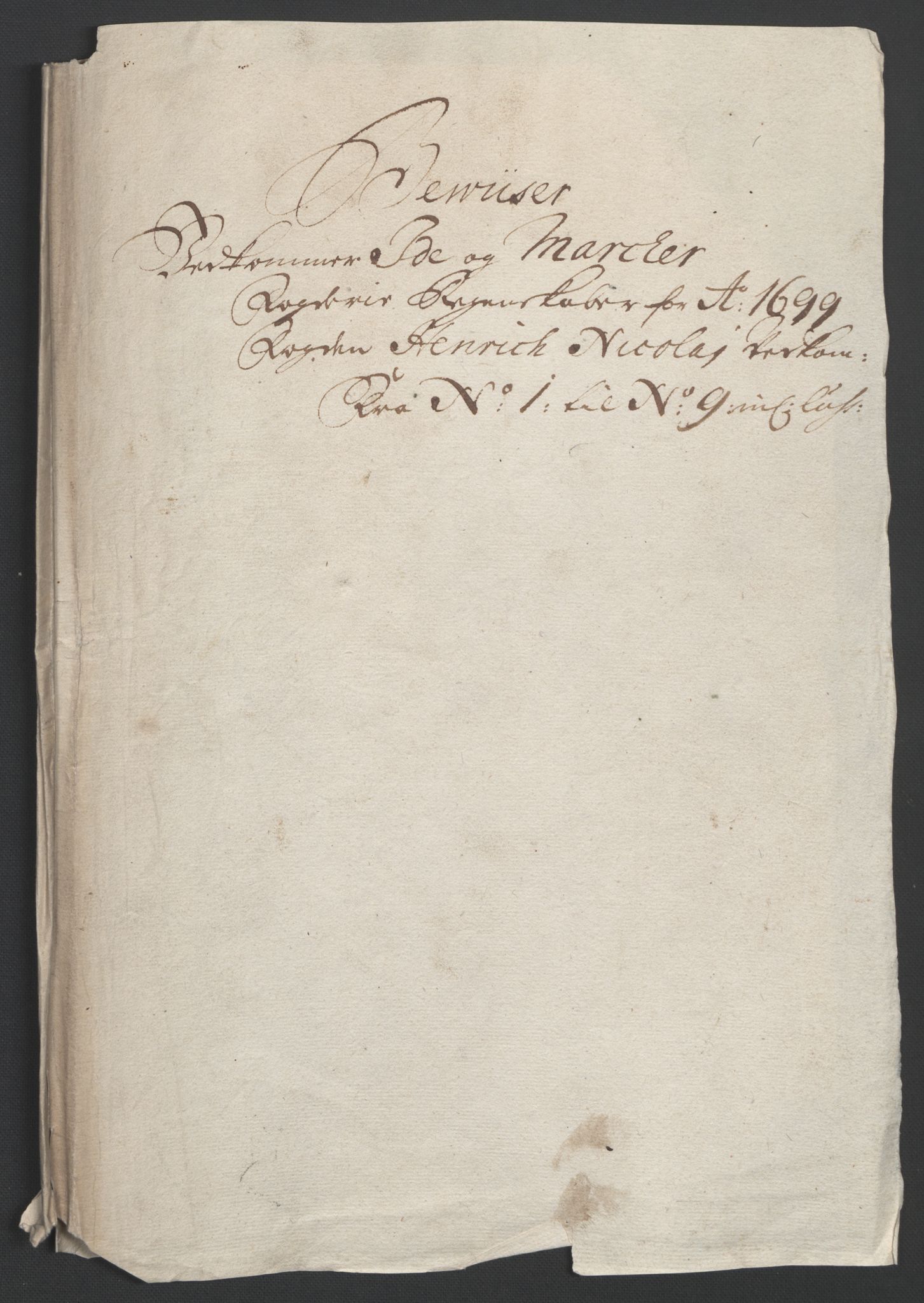 Rentekammeret inntil 1814, Reviderte regnskaper, Fogderegnskap, RA/EA-4092/R01/L0014: Fogderegnskap Idd og Marker, 1699, p. 43