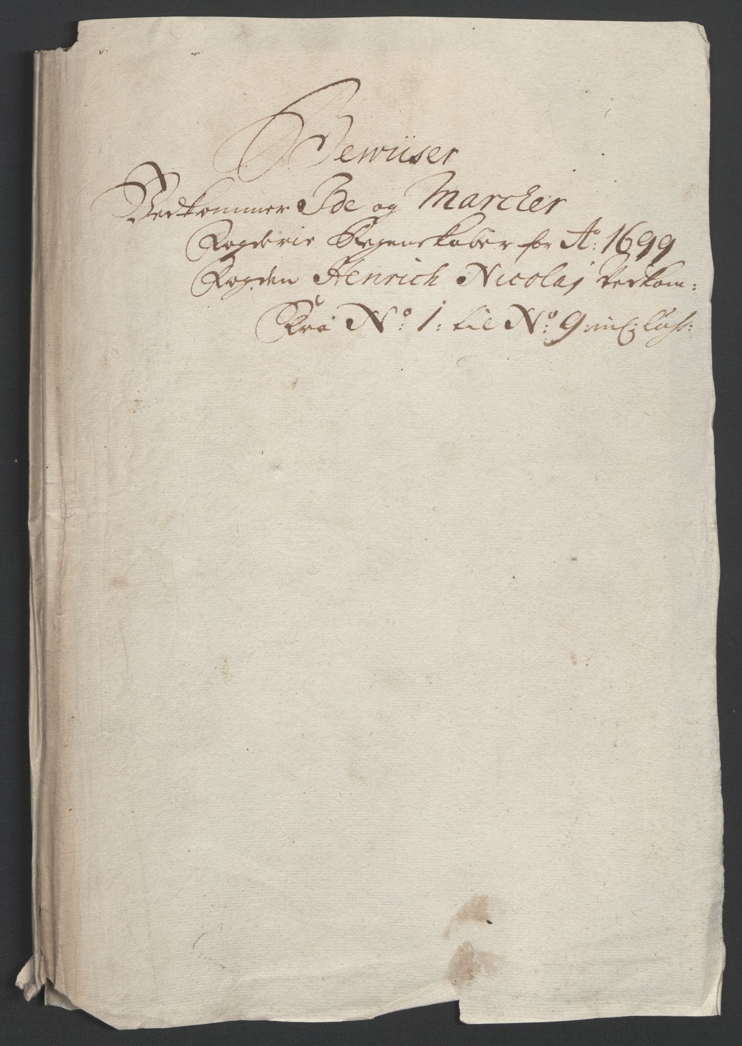 Rentekammeret inntil 1814, Reviderte regnskaper, Fogderegnskap, AV/RA-EA-4092/R01/L0014: Fogderegnskap Idd og Marker, 1699, p. 43