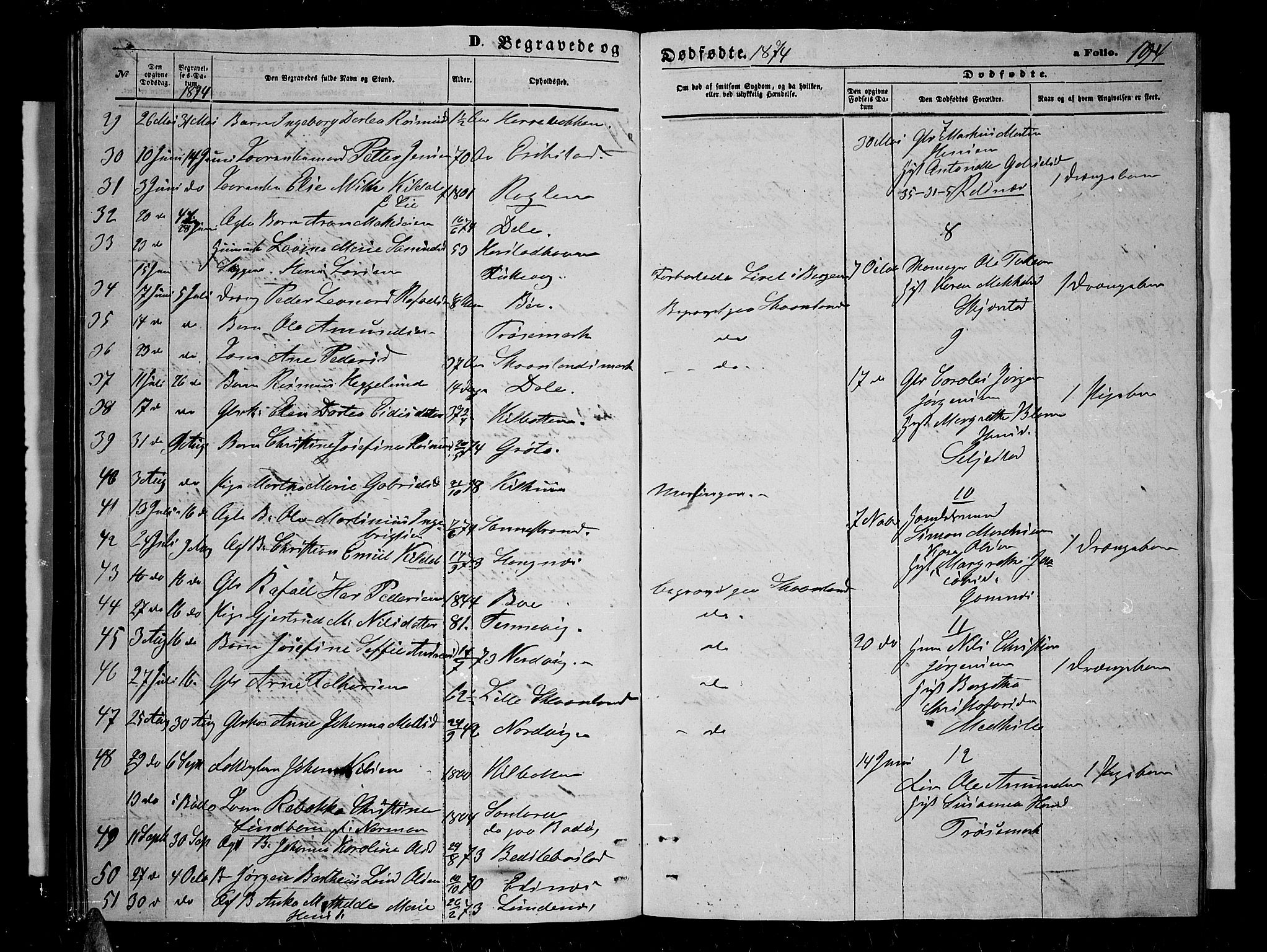 Trondenes sokneprestkontor, SATØ/S-1319/H/Hb/L0009klokker: Parish register (copy) no. 9, 1870-1876, p. 194