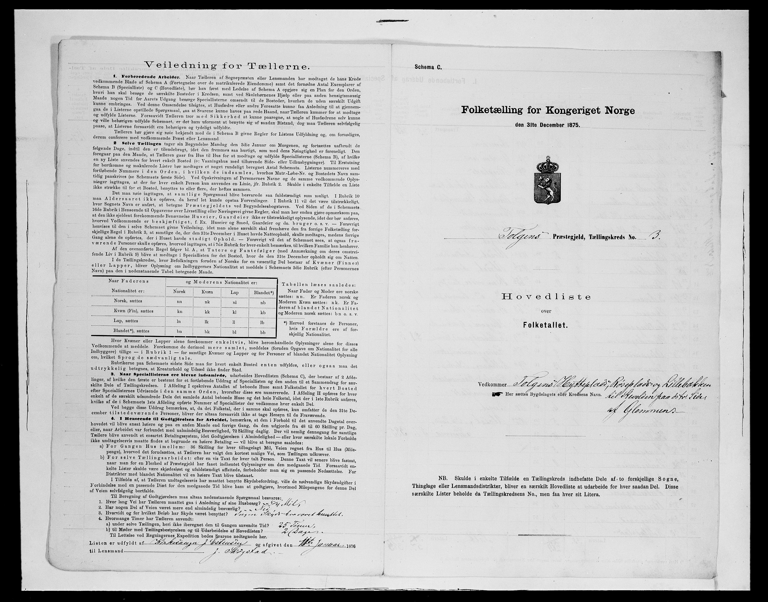 SAH, 1875 census for 0436P Tolga, 1875, p. 113