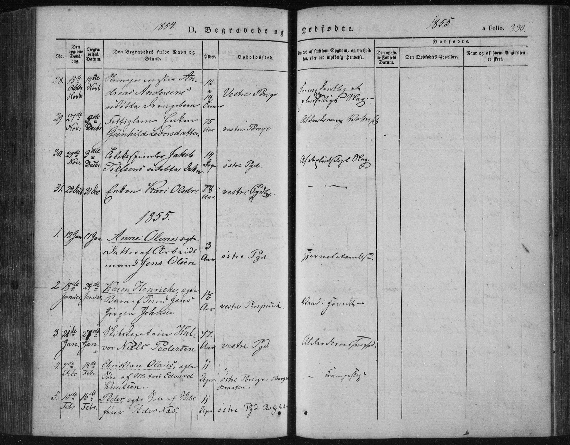 Porsgrunn kirkebøker , SAKO/A-104/F/Fa/L0006: Parish register (official) no. 6, 1841-1857, p. 390