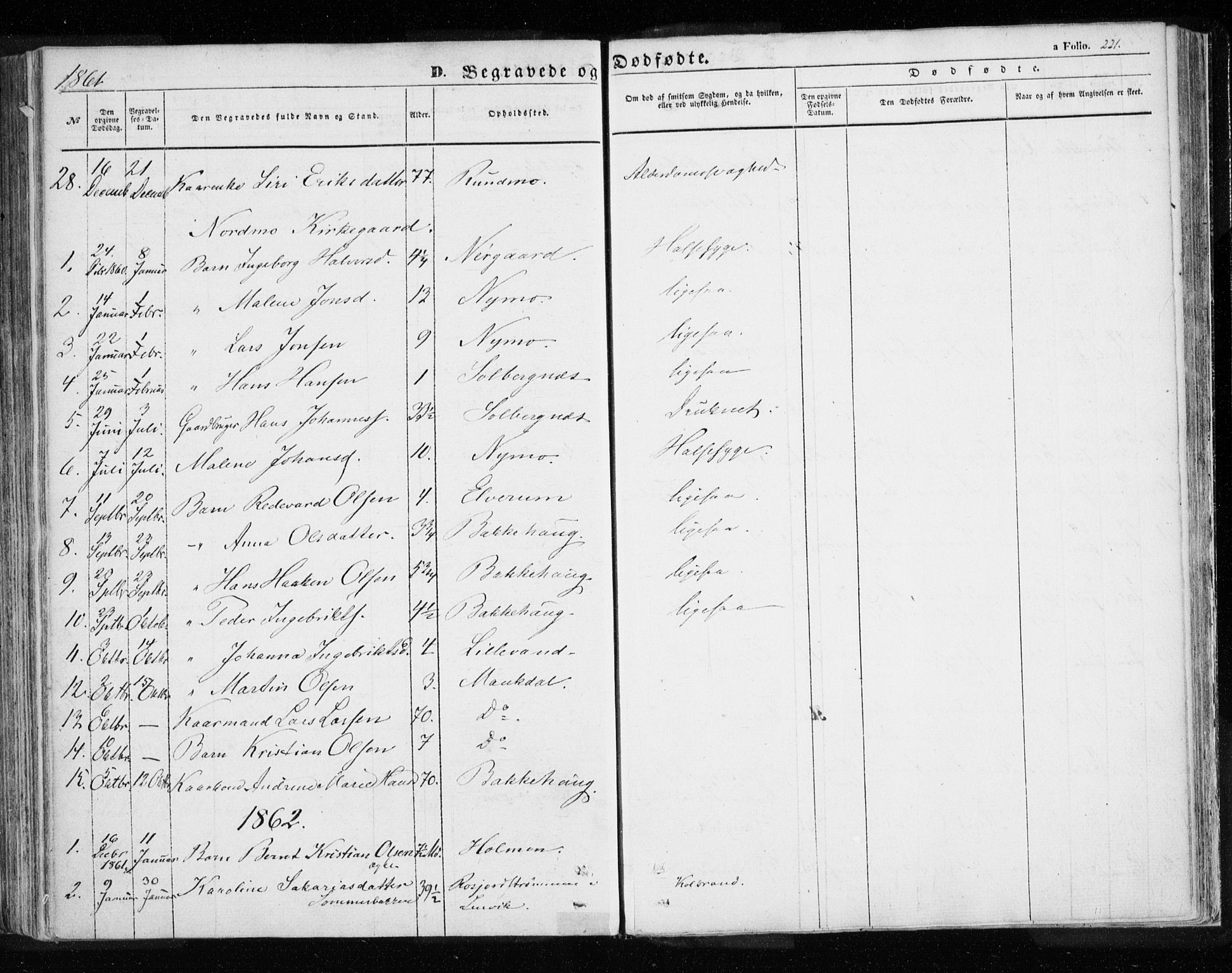 Målselv sokneprestembete, SATØ/S-1311/G/Ga/Gaa/L0003kirke: Parish register (official) no. 3, 1853-1863, p. 221