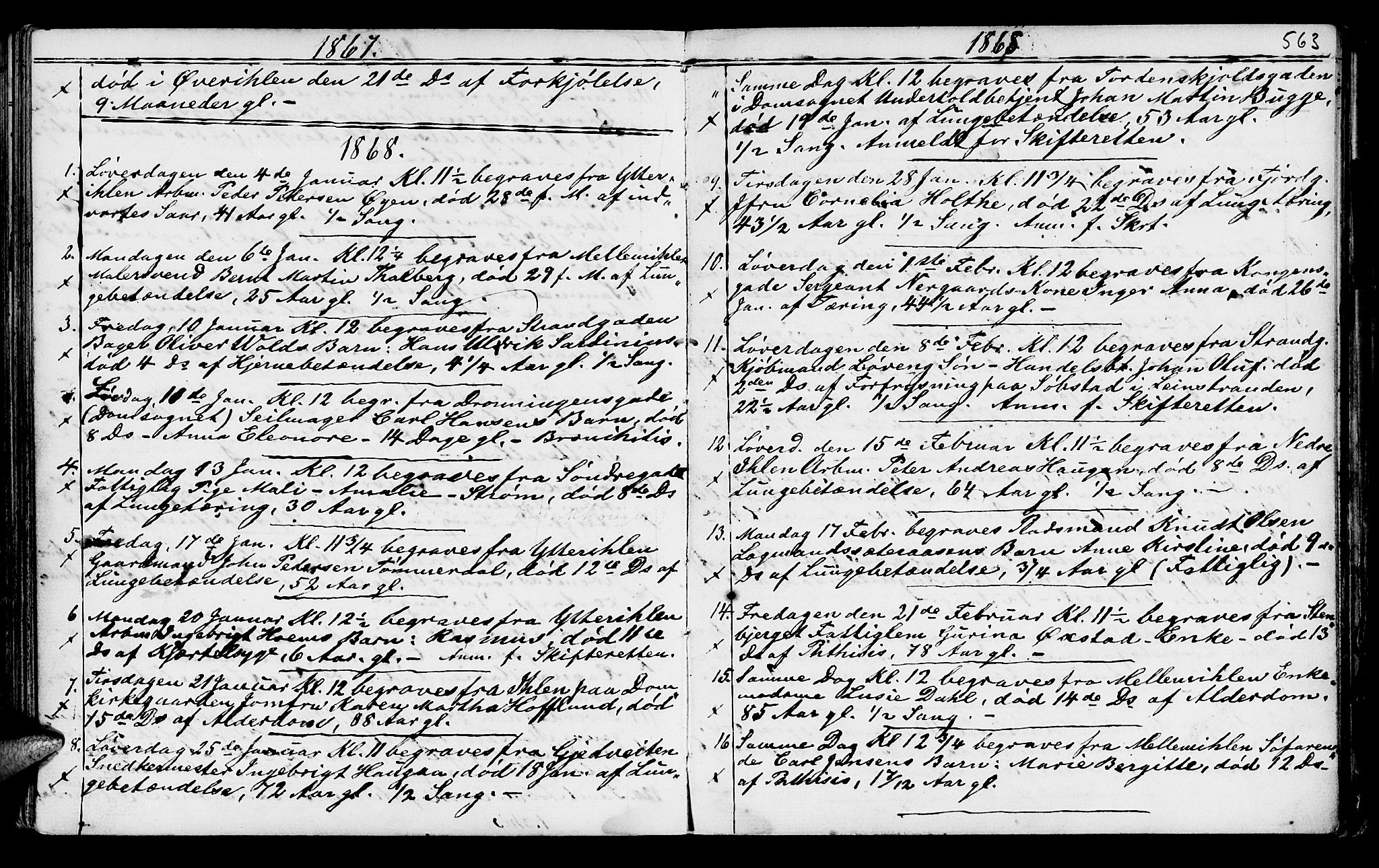Ministerialprotokoller, klokkerbøker og fødselsregistre - Sør-Trøndelag, SAT/A-1456/602/L0140: Parish register (copy) no. 602C08, 1864-1872, p. 562-563